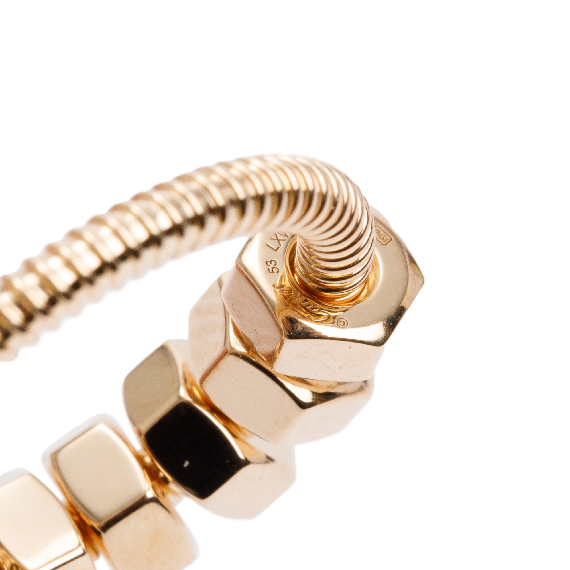 Cartier 18k Yellow Gold Ecrou de Cartier Ring, Size 53 6.25 w/ Box