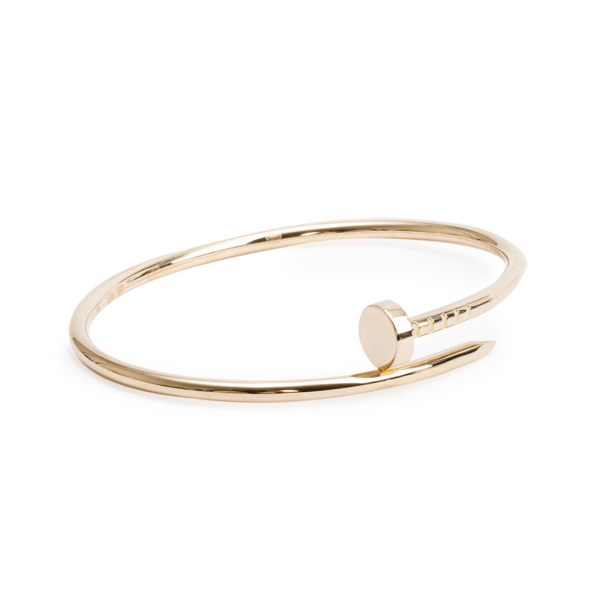 Cartier 18k Yellow Gold Juste Un Clou Bracelet, Small Model, Size 15 w/ Pouch, Certificate & Receipt