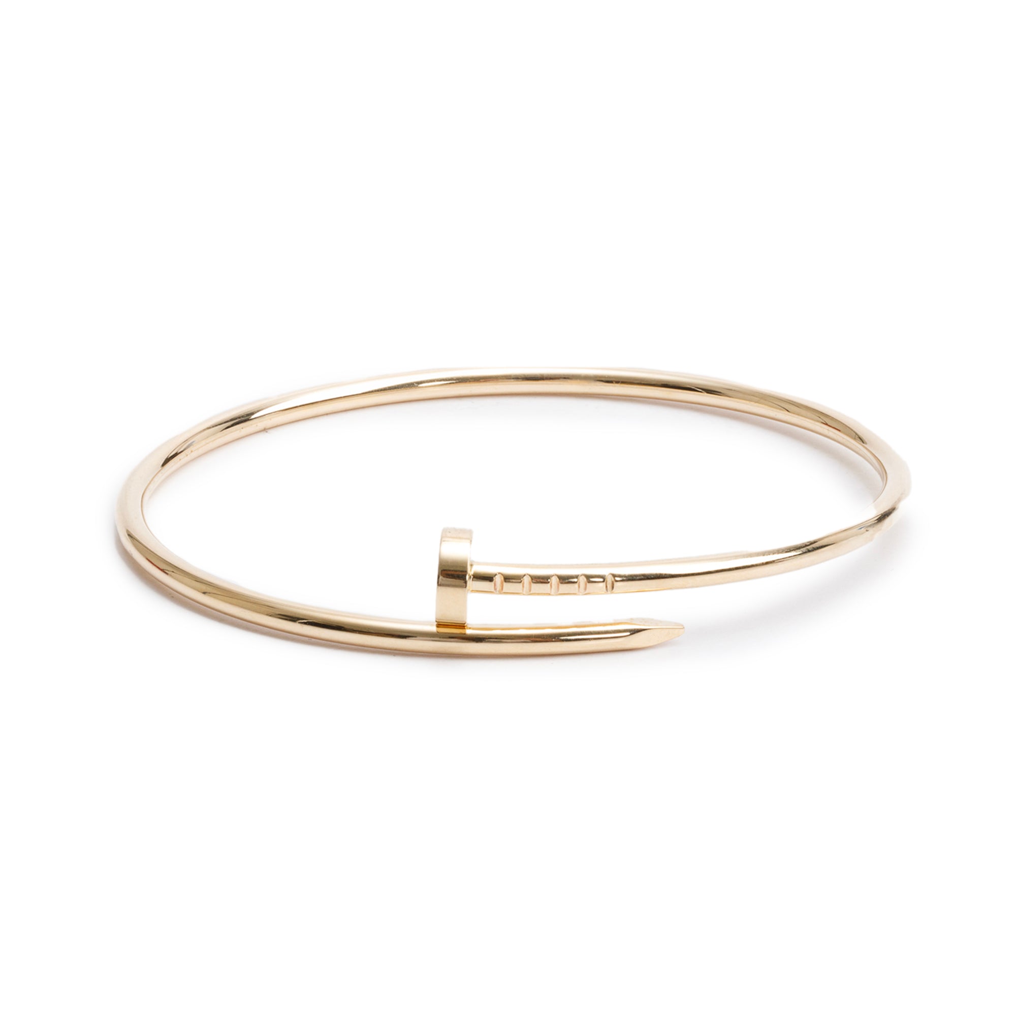 Cartier 18k Yellow Gold Juste Un Clou Bracelet, Small Model, Size 17 w/ Box & Certificate