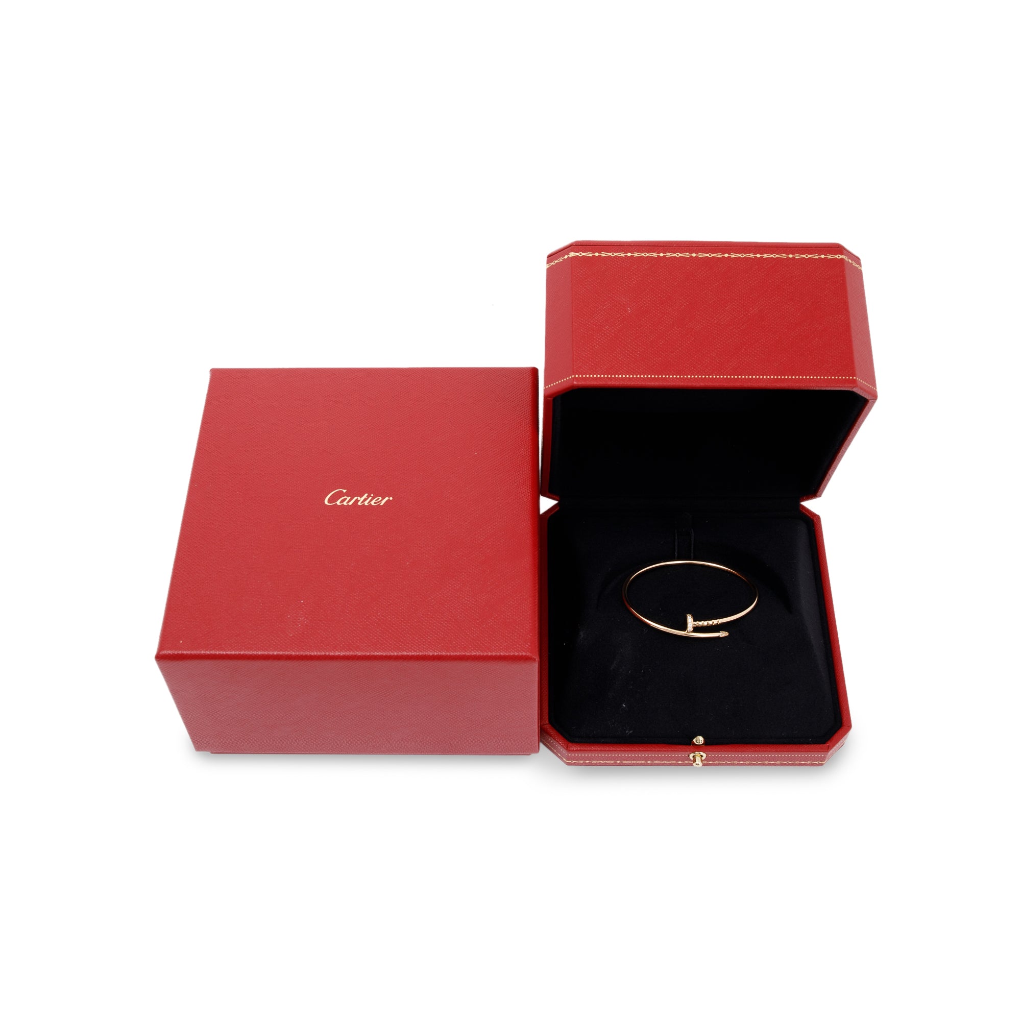 Cartier 18k Yellow Gold Juste Un Clou Diamond Bracelet, Small Model w/ Box & Receipt