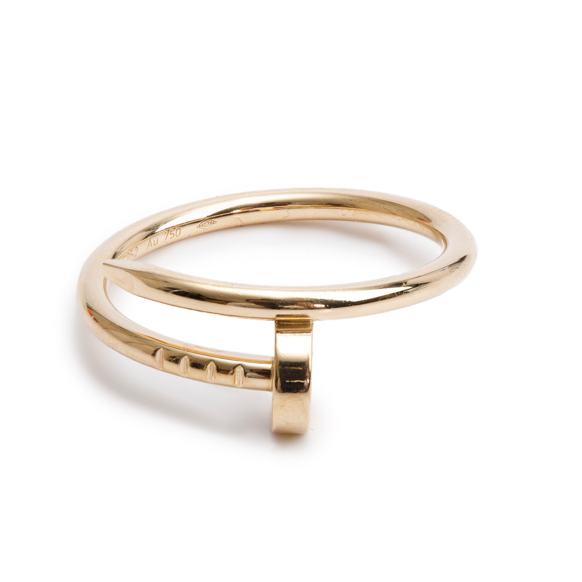 Cartier 18k Yellow Gold Juste Un Clou Ring, Small Model, Size 53 6.25 w/ Box & Certificate