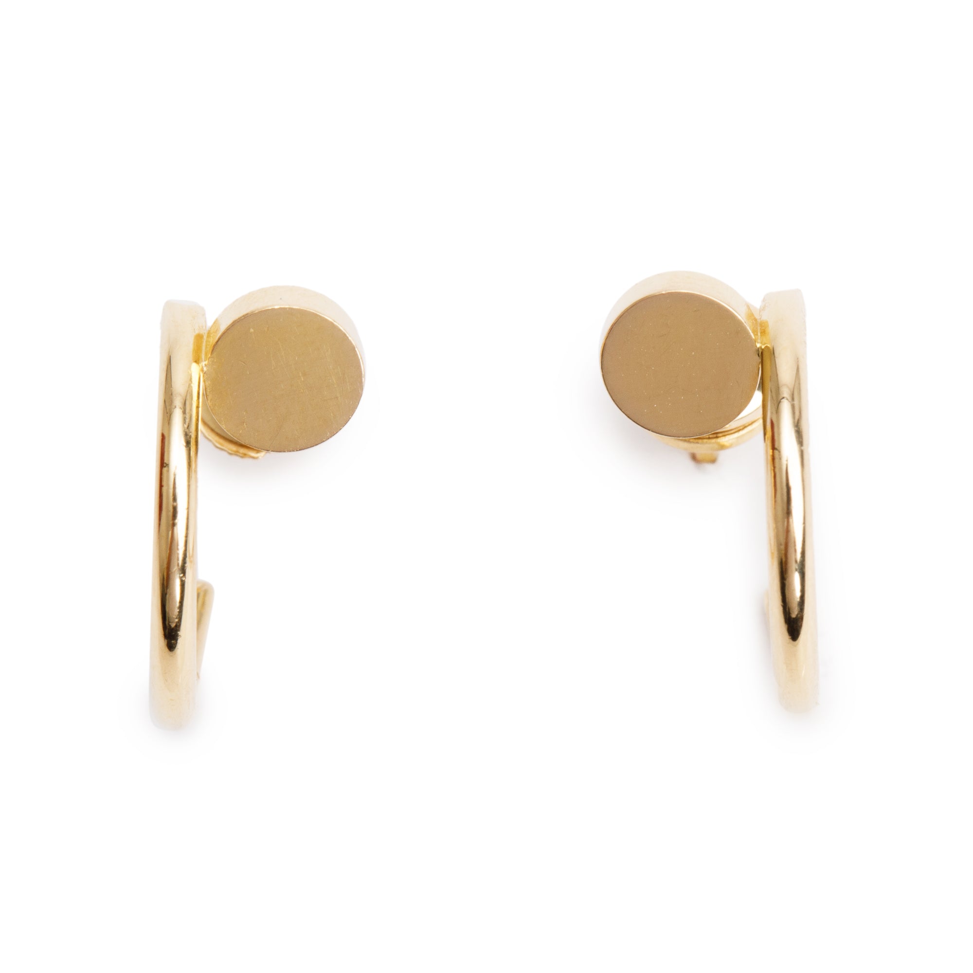 Cartier 18k Yellow Gold Juste un Clou Hoop Earrings, Small Model w/ Box, Receipt & Certificate