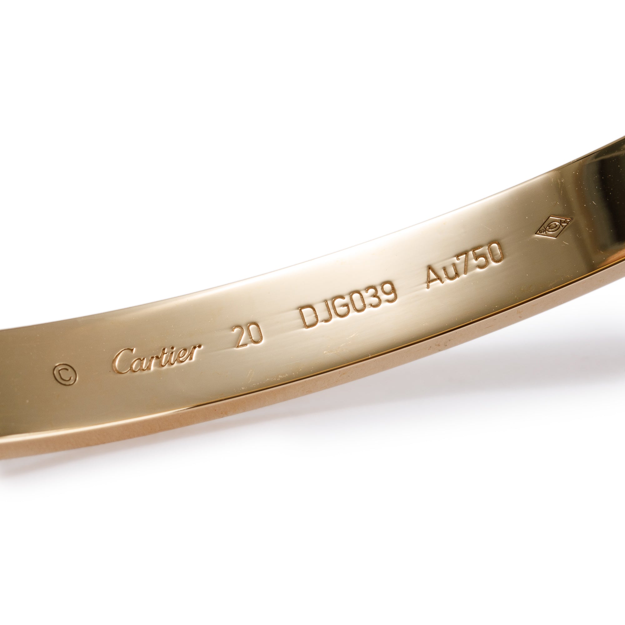 Cartier 18k Yellow Gold Love Bracelet w/ Box