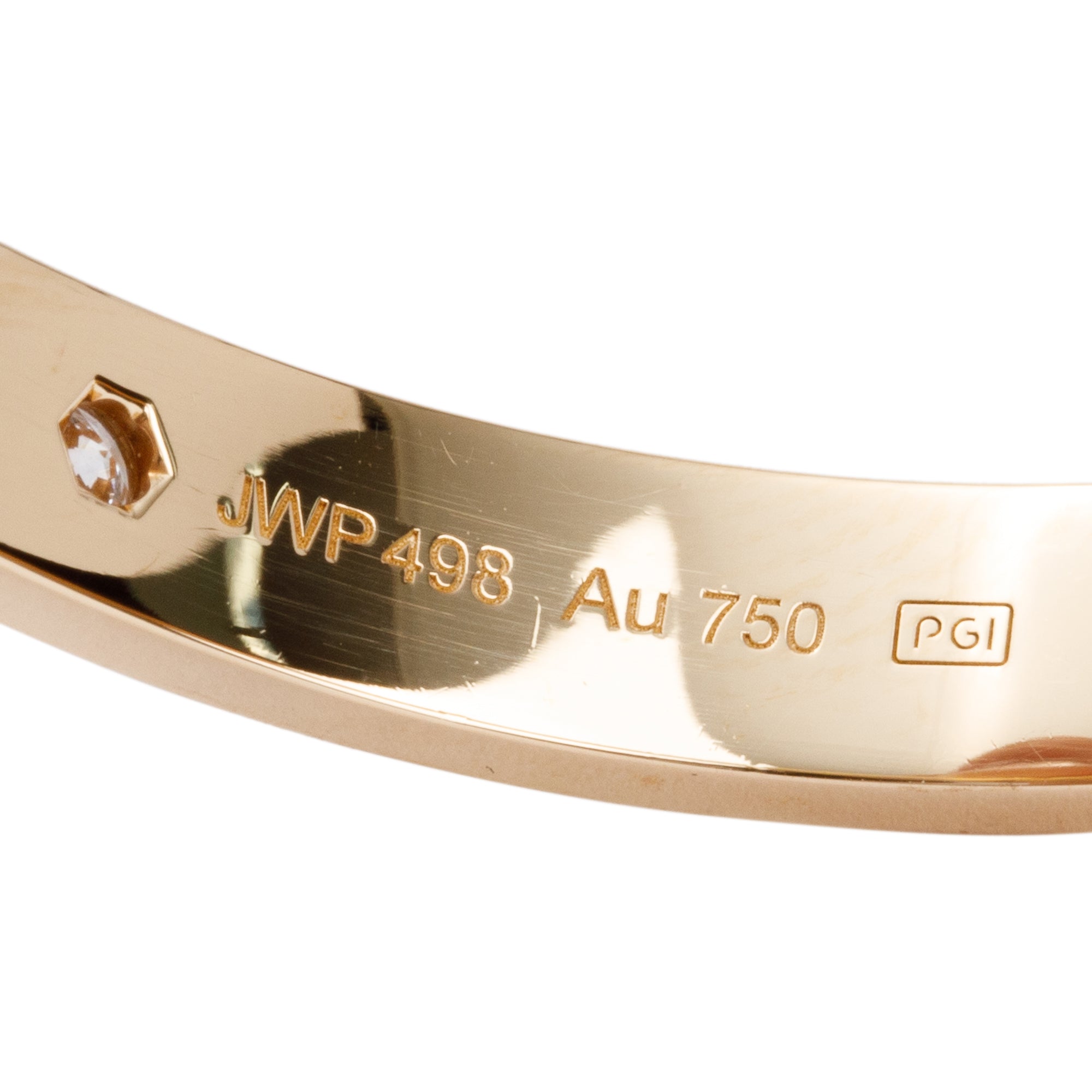 Cartier 18k Yellow Gold Love Bracelet with 4 Diamonds, Size 15