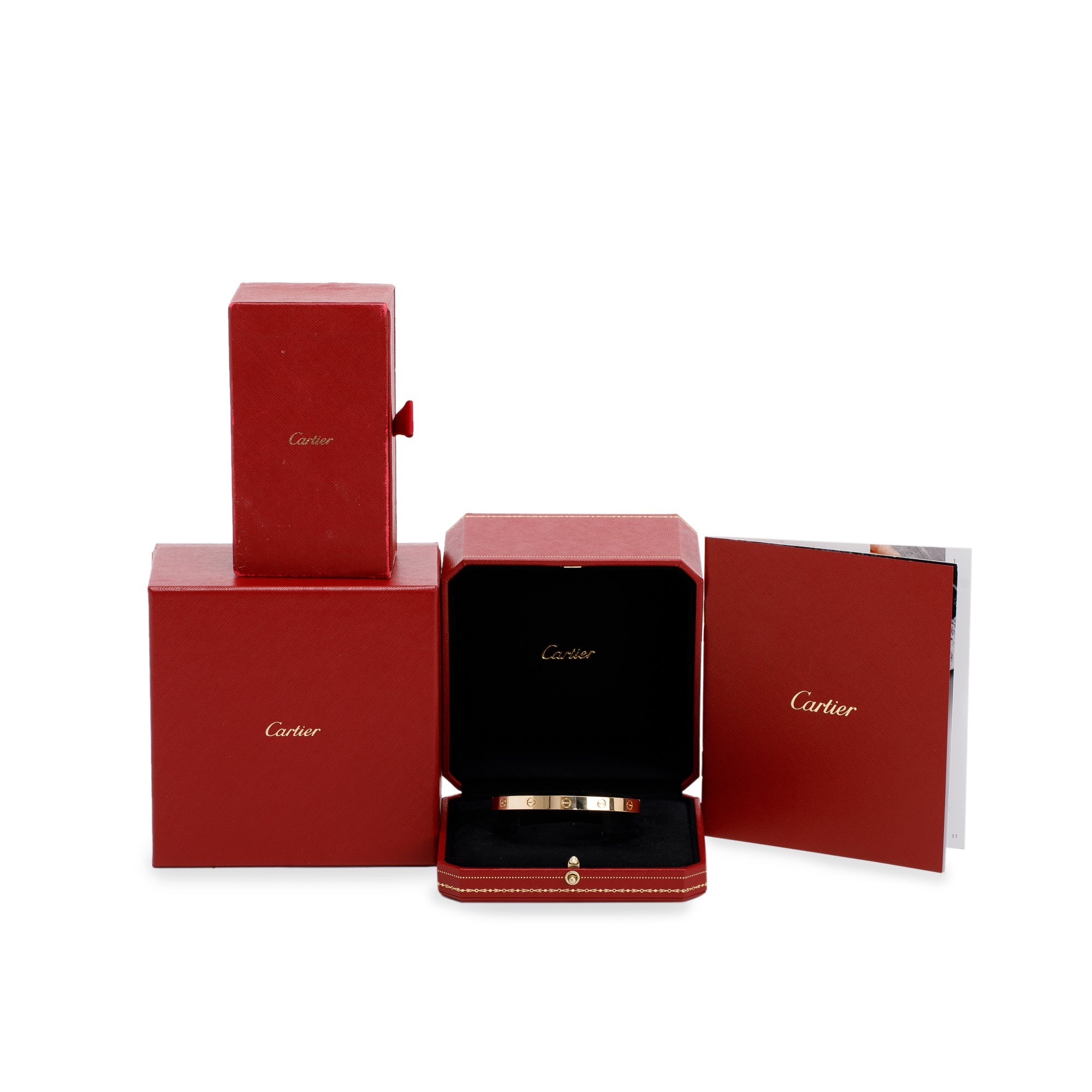 Cartier 18k Yellow Gold Love Cuff Bracelet w/ Box