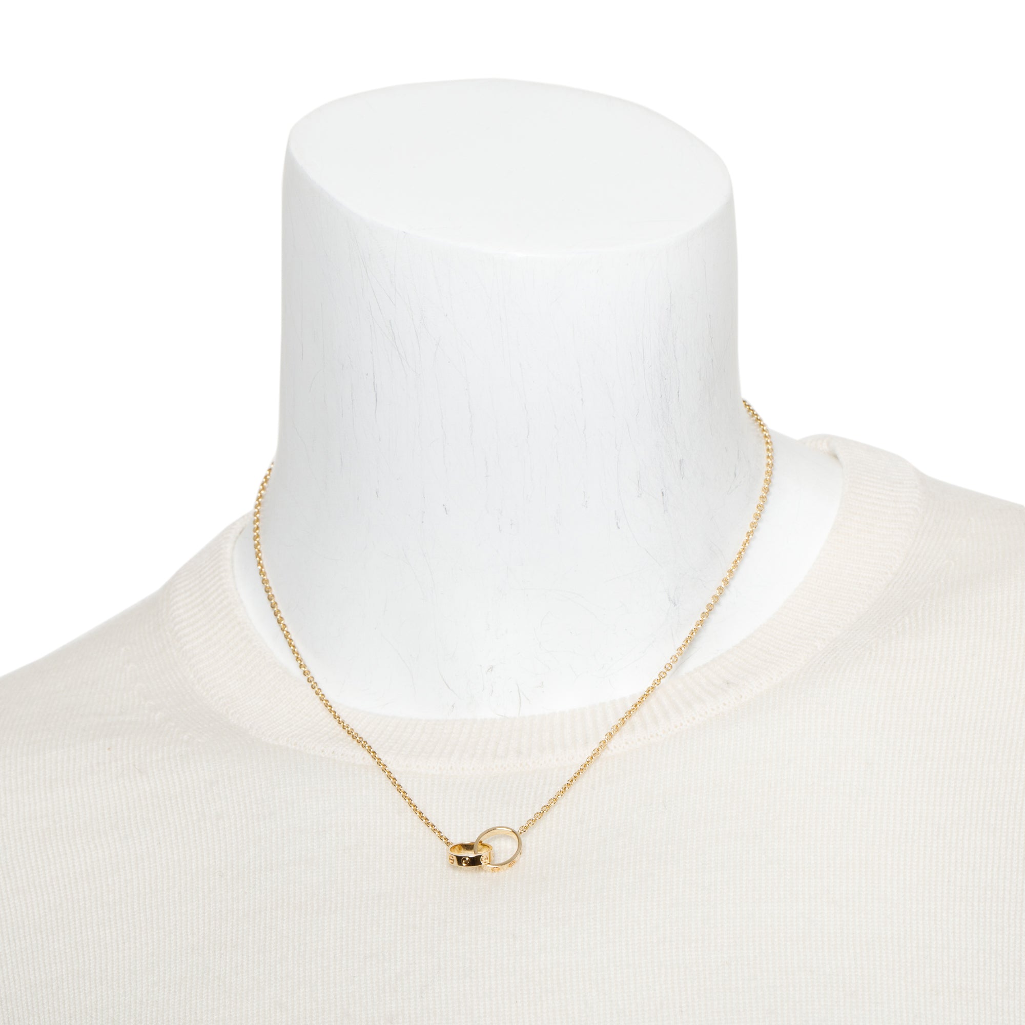 Cartier 18k Yellow Gold Love Necklace w/ Box, Receipt & Certificate