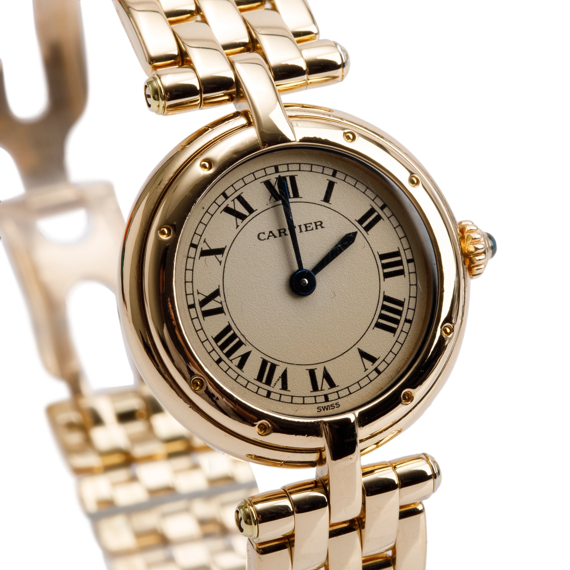 Cartier 18k Yellow Gold Panthere De Cartier Vendome 24 MM Watch w/ Papers