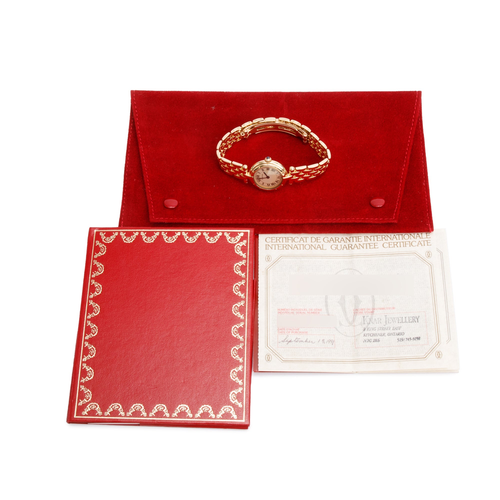 Cartier 18k Yellow Gold Panthere De Cartier Vendome 24 MM Watch w/ Papers