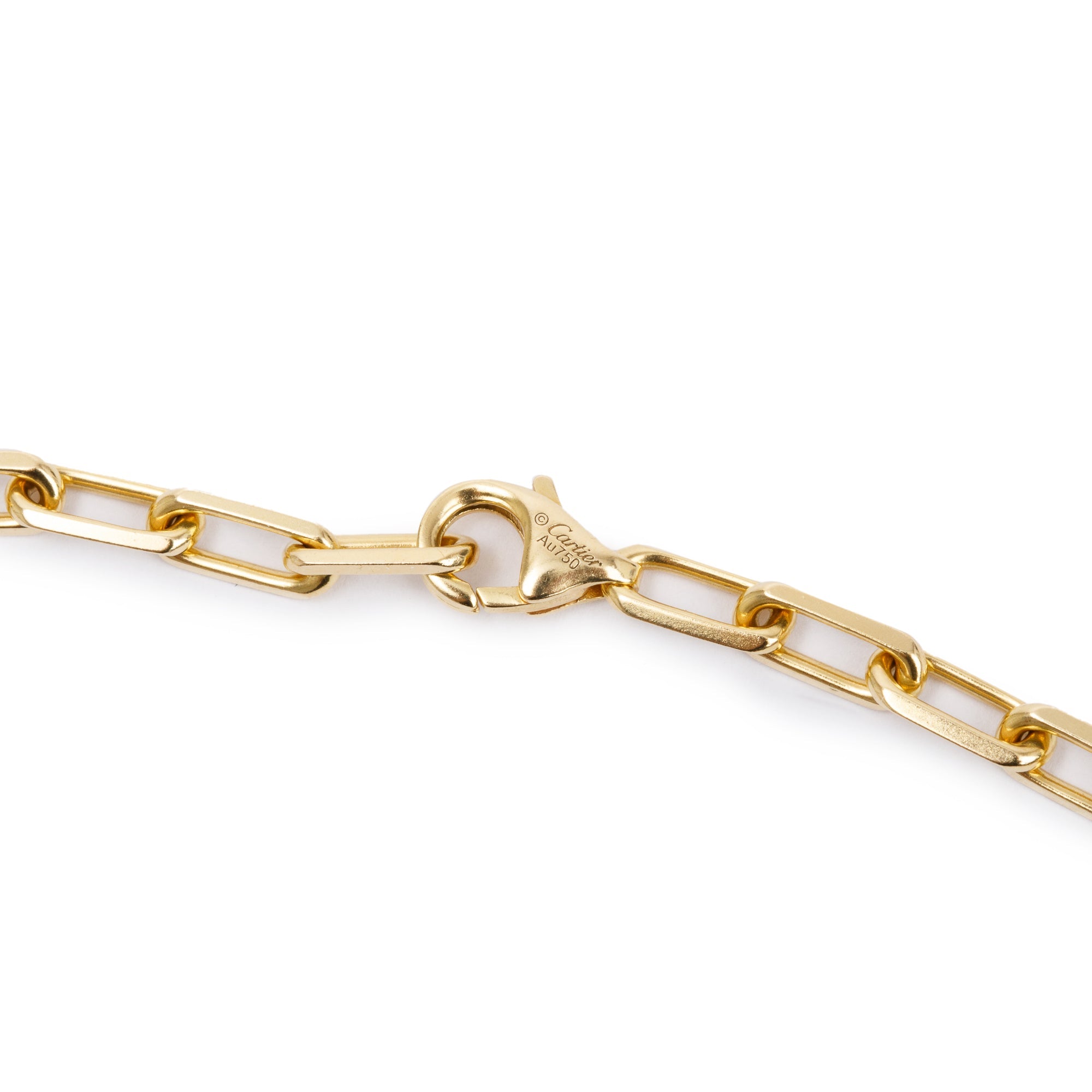 Cartier 18k Yellow Gold Santos de Cartier Link Chain Necklace w/ Receipt