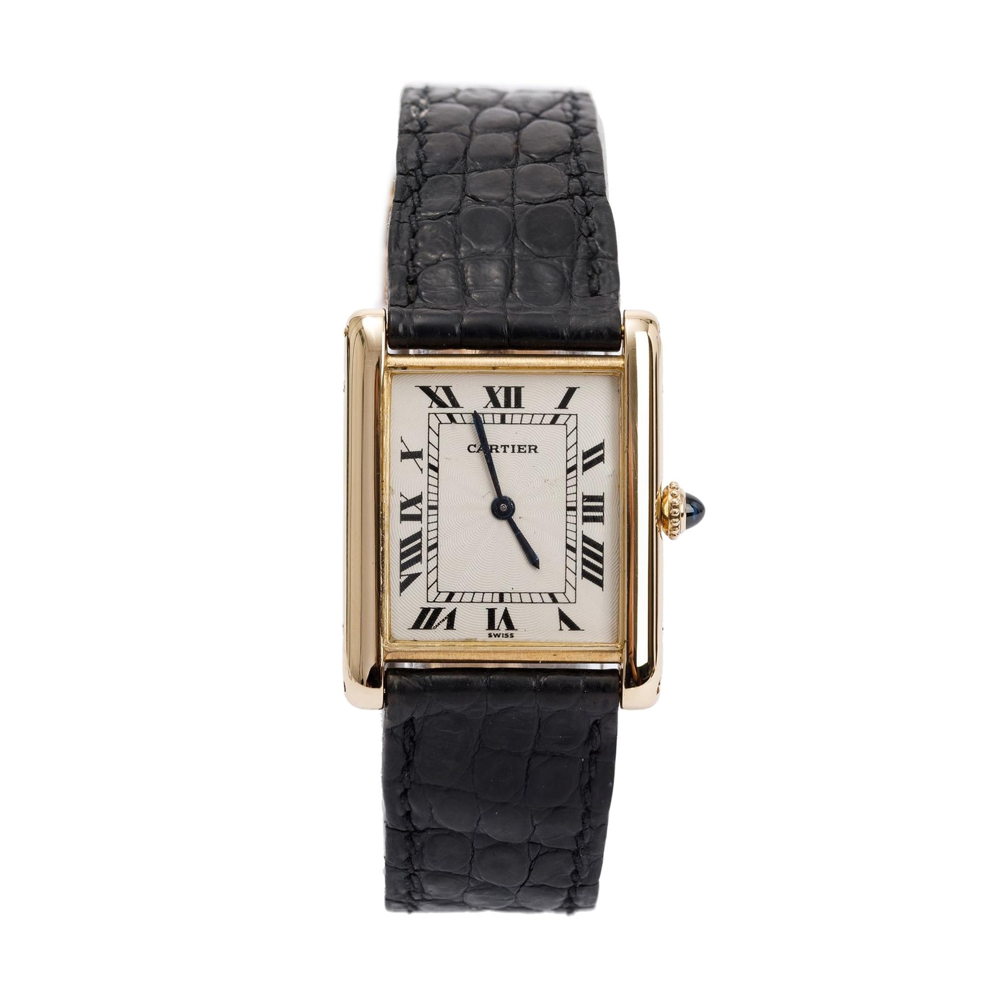 Cartier 18k Yellow Gold Tank Louis Watch