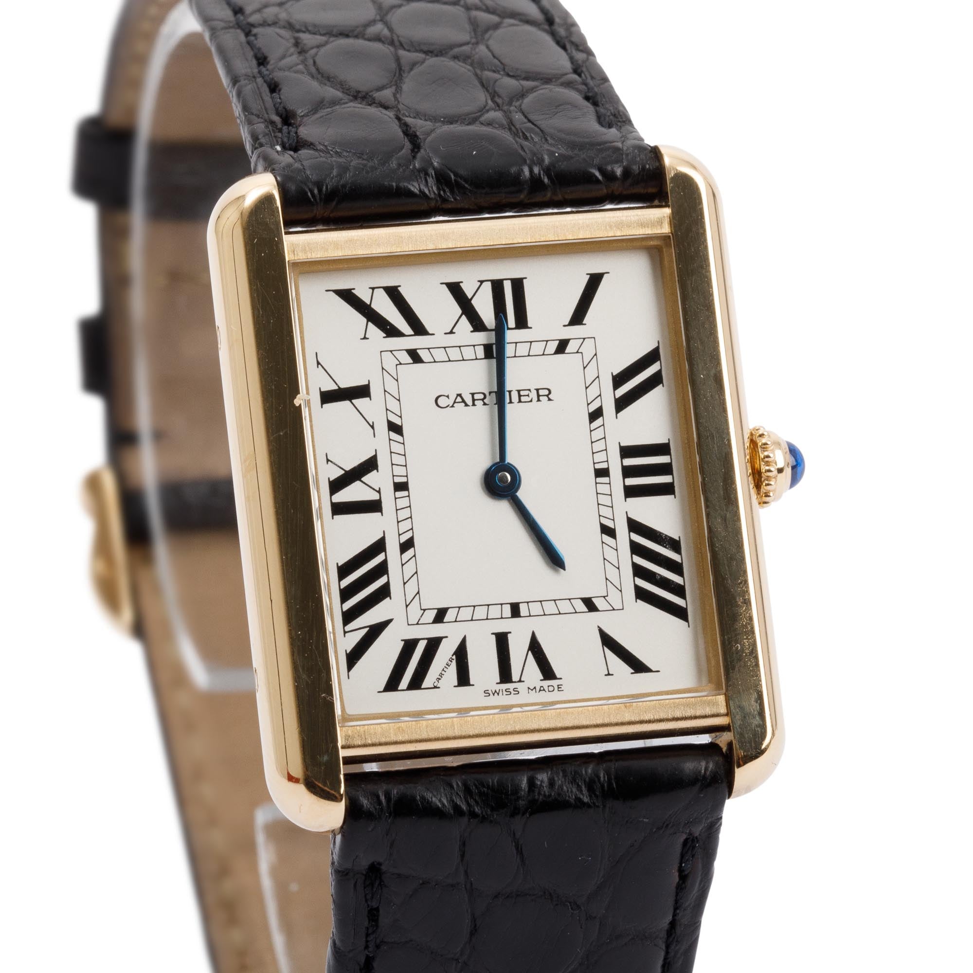 Cartier 18k Yellow Gold Tank Solo Watch w/ Box