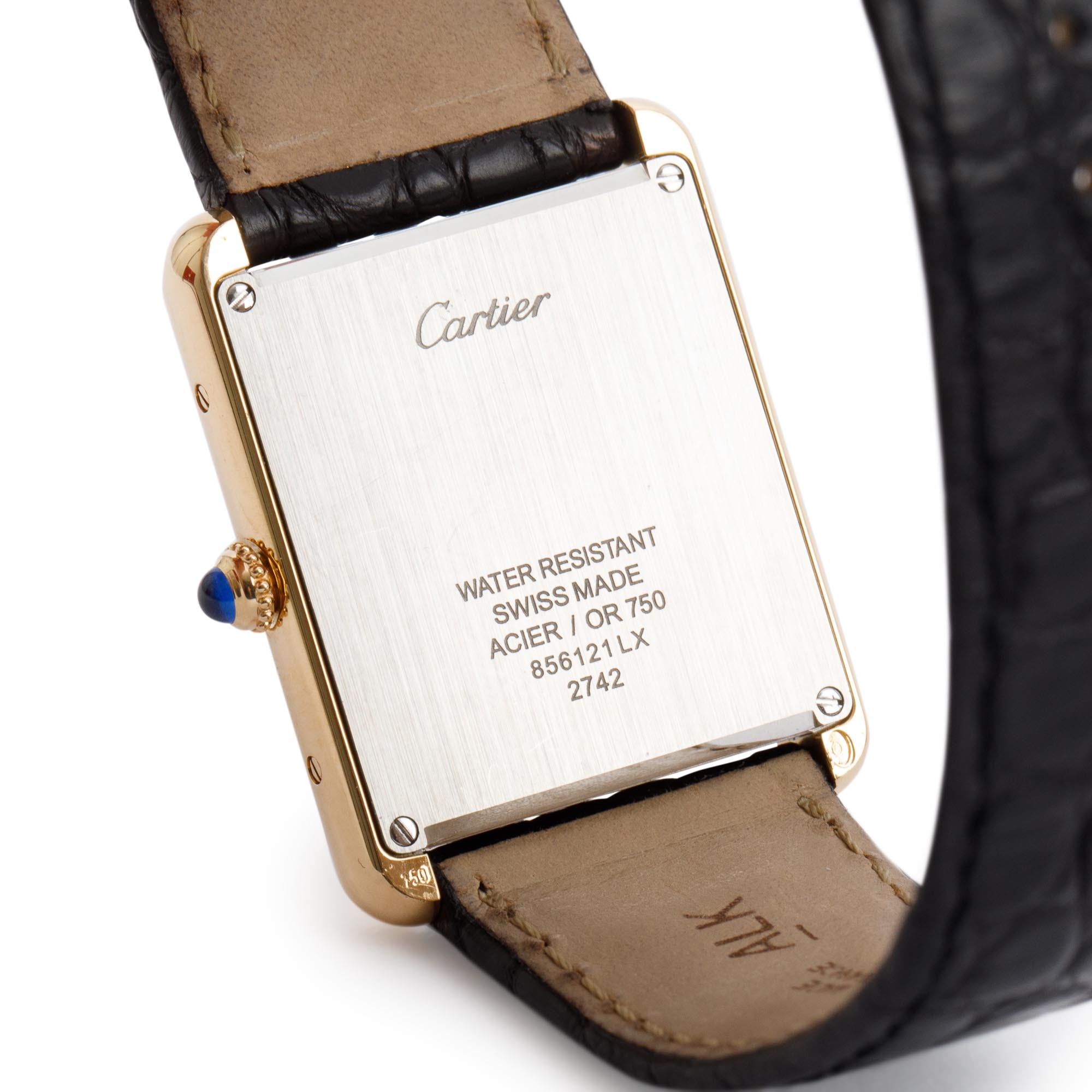 Cartier 18k Yellow Gold Tank Solo Watch w/ Box