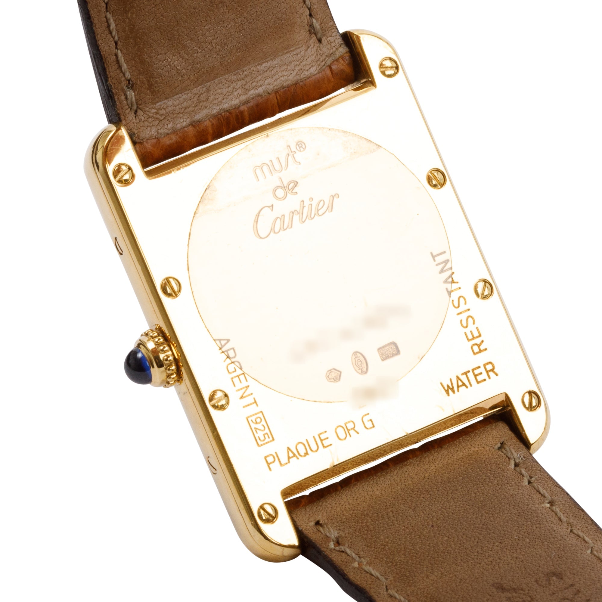 Cartier 18k Yellow Gold Vermeil Sterling Silver Must de Cartier Tank XL Watch w/ Box & Papers