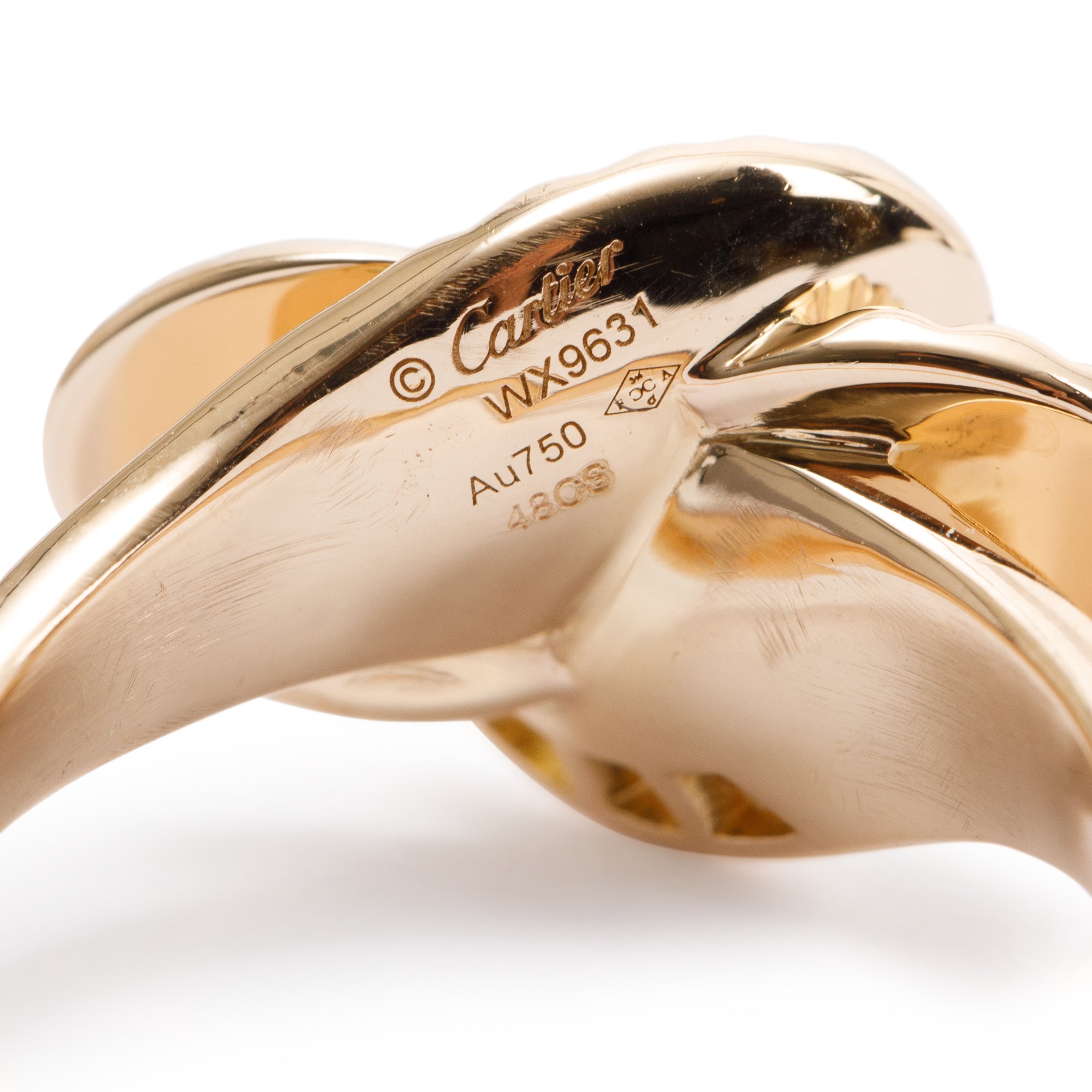 Cartier 18k Yellow Gold Vintage Diamond Cocktail Ring