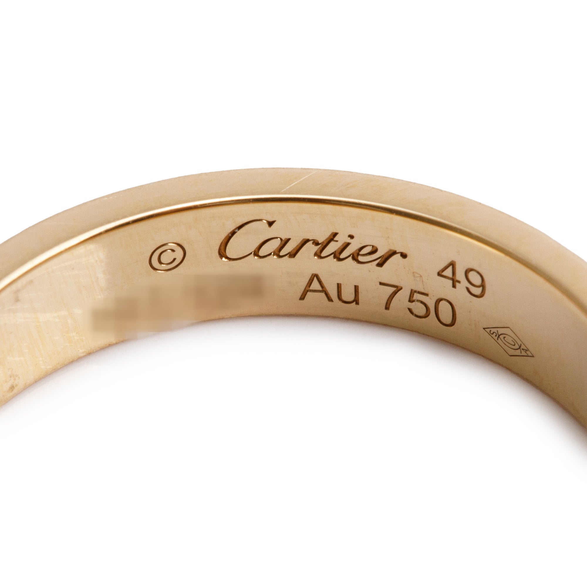Cartier 2021 18k Yellow Gold 3.6 mm Love Wedding Band Ring, Size 49 4.75 w/ Box & Certificate