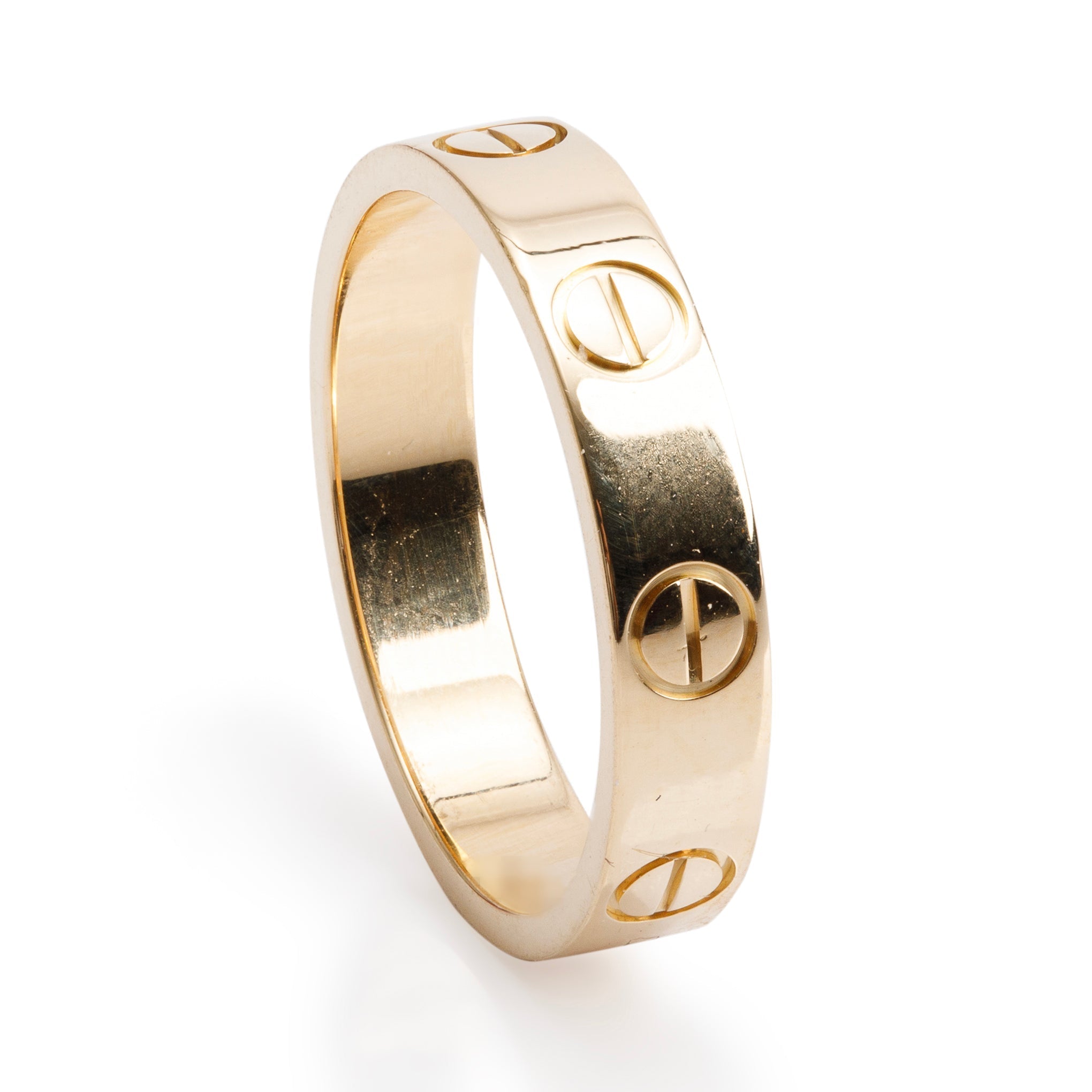 Cartier 2021 18k Yellow Gold 3.6 mm Love Wedding Band Ring, Size 49 4.75 w/ Box & Certificate