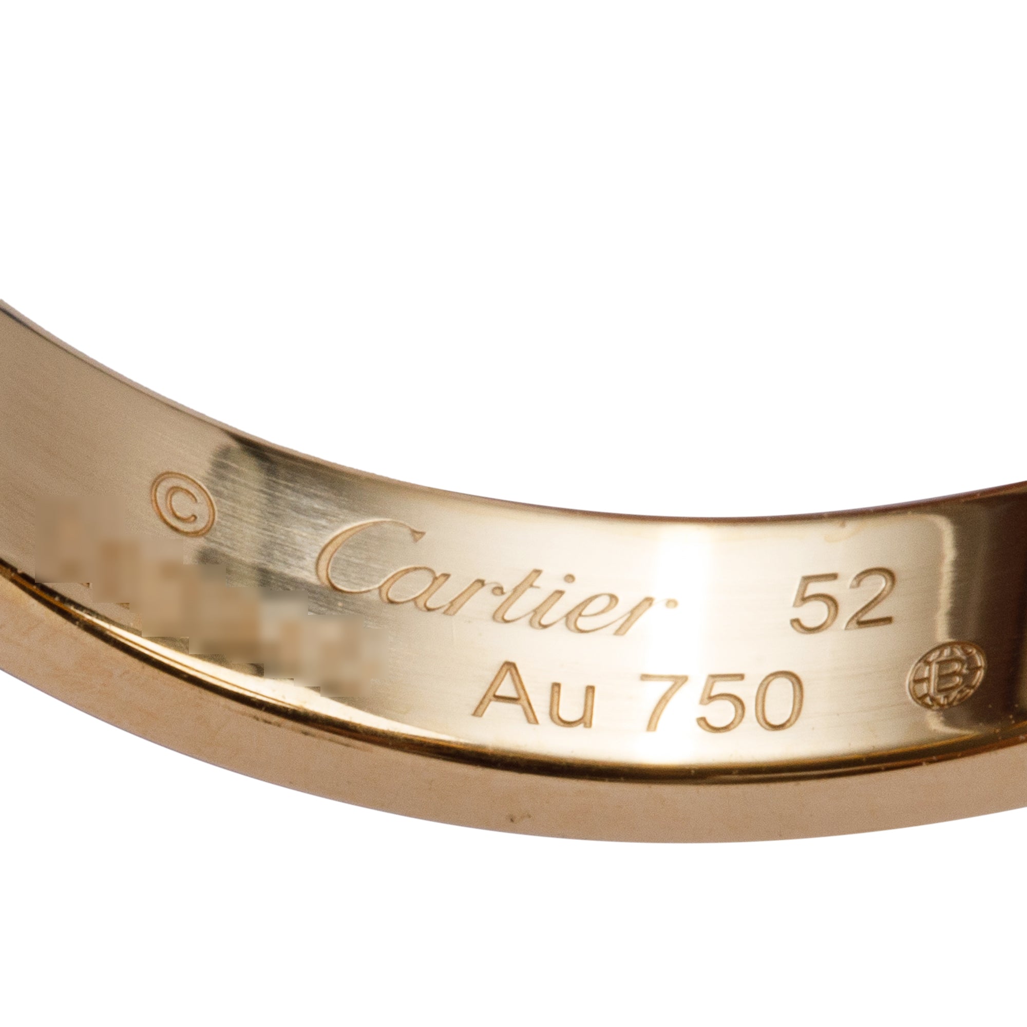 Cartier 2021 18k Yellow Gold 3.6 mm Love Wedding Band Ring, Size 52 6 w/ Box & Certificate