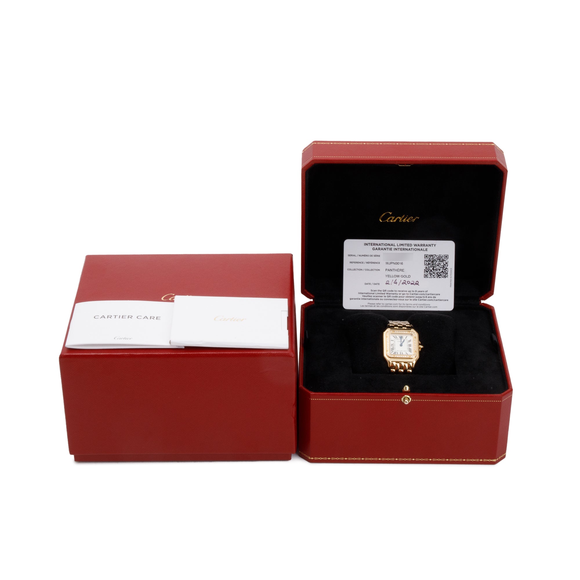 Cartier 2022 18k Yellow Gold Diamond Bezel Panthere de Cartier Watch, Medium Model w/ Box & Papers
