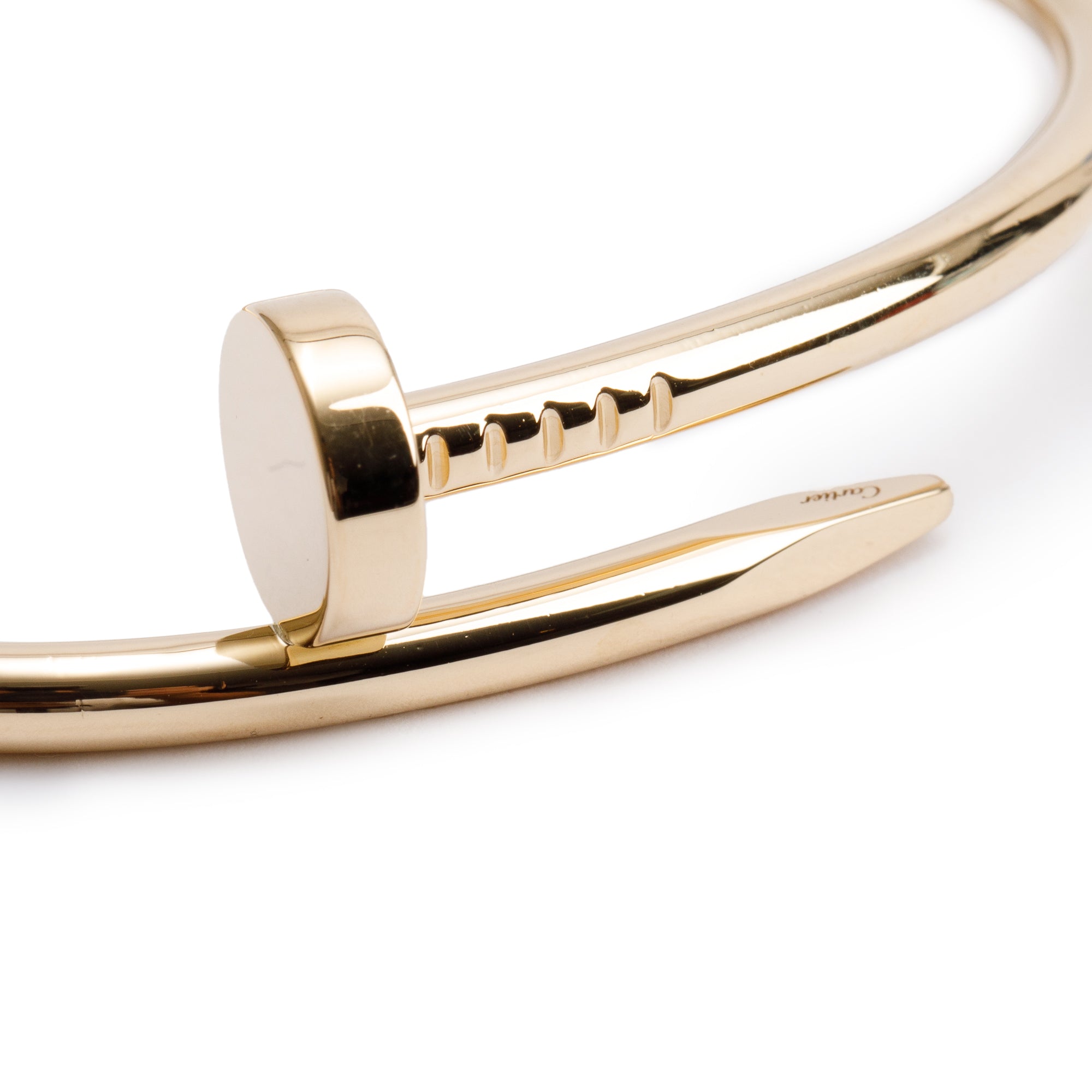 Cartier 2022 18k Yellow Gold Juste Un Clou Bracelet, Size 17 w/ Box & Certificate