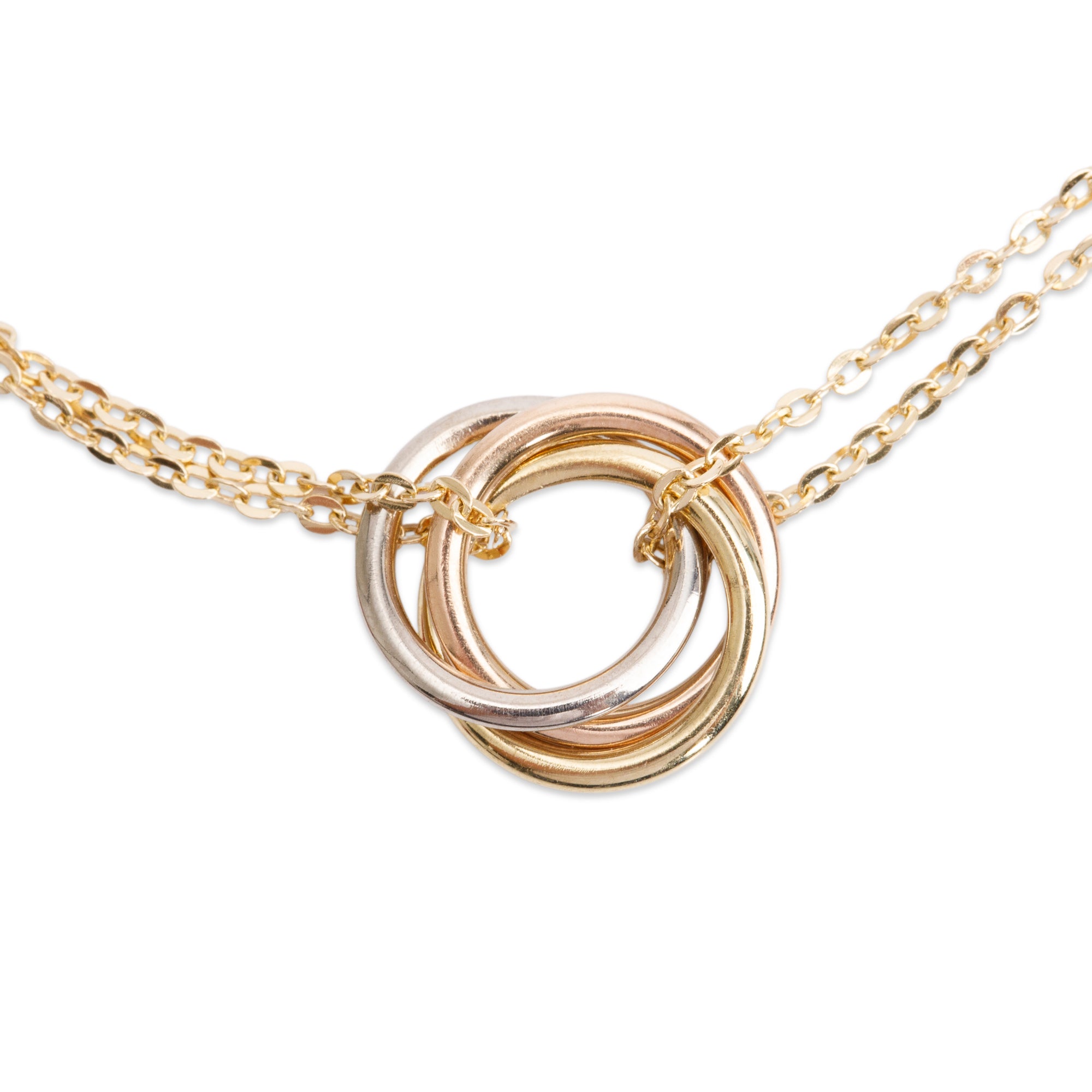 Cartier 2023 18k White, Yellow & Rose Gold Trinity Bracelet w/ Certificate