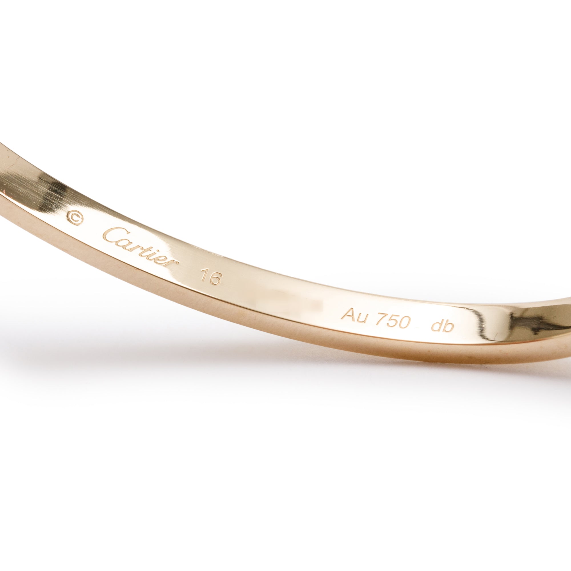 Cartier 2023 18k Yellow Gold 3.65 MM Love Bracelet, Small Model, Size 16 w/ Box, Receipt & Certificate