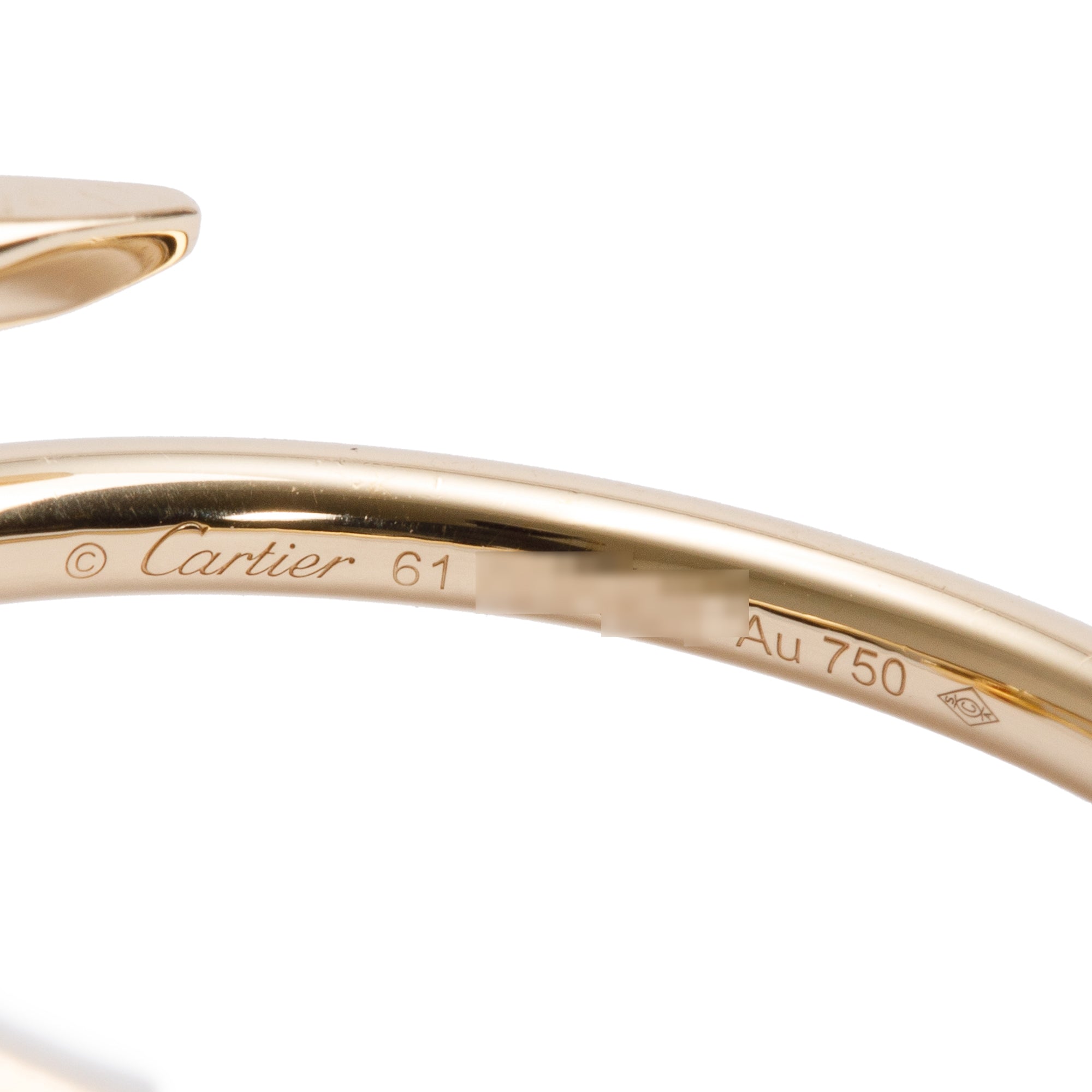 Cartier 2023 18k Yellow Gold Juste Un Clou Ring, Small Model, Size 61 9.5 w/ Box & Certificate