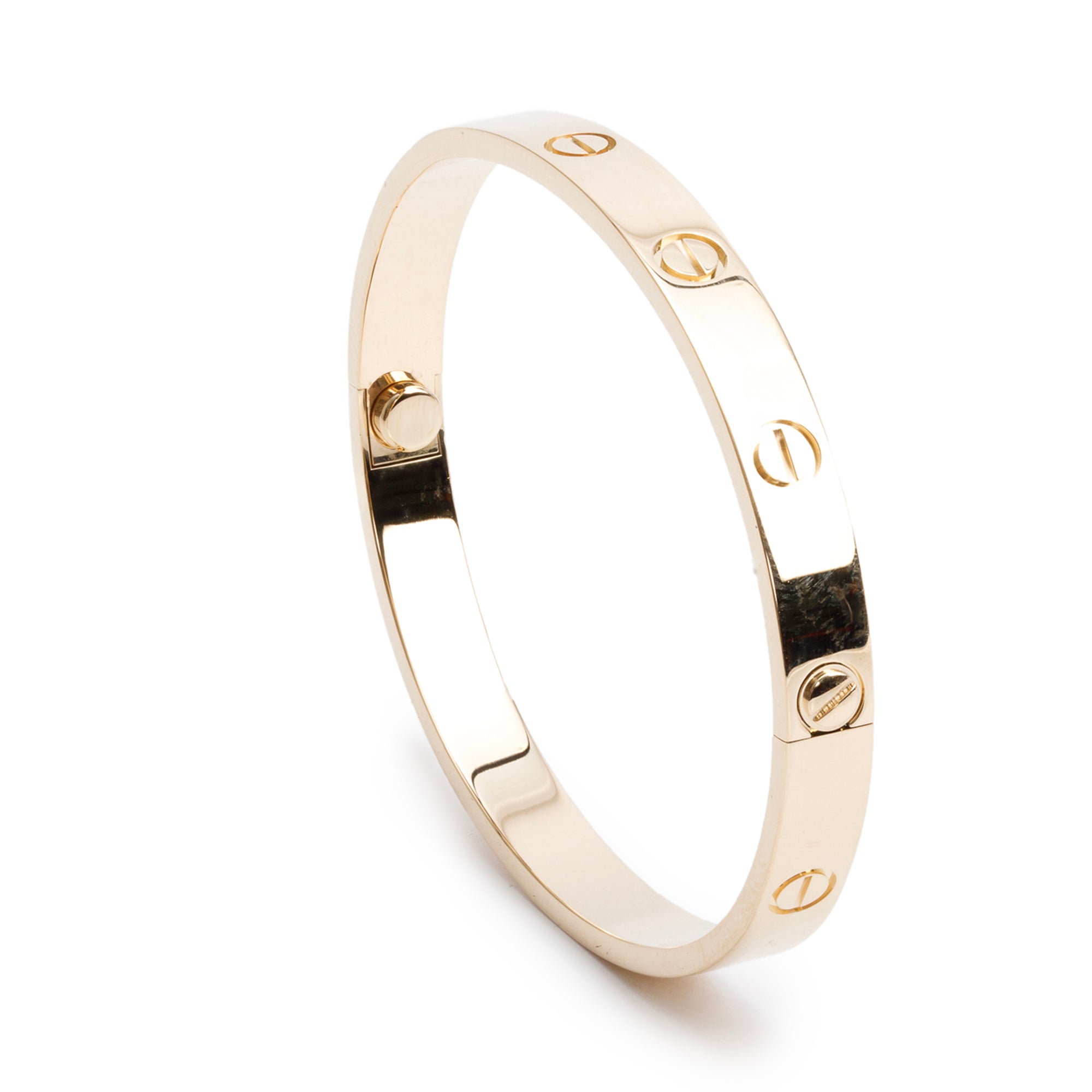 Cartier 2024 18k Yellow Gold Love Bracelet, Size 17 w/ Box & Receipt