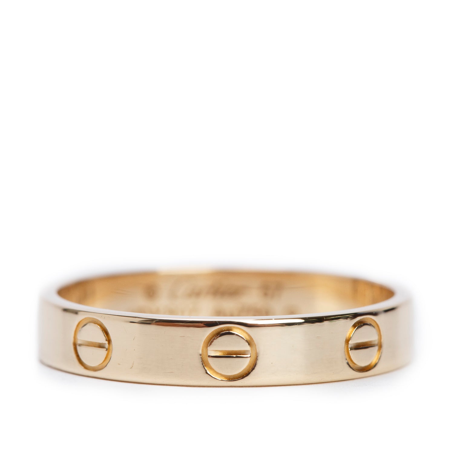 Cartier 2021 18k Yellow Gold 3.6 mm Love Wedding Band Ring, Small Model Size 57 8 w/ Box & Certificate