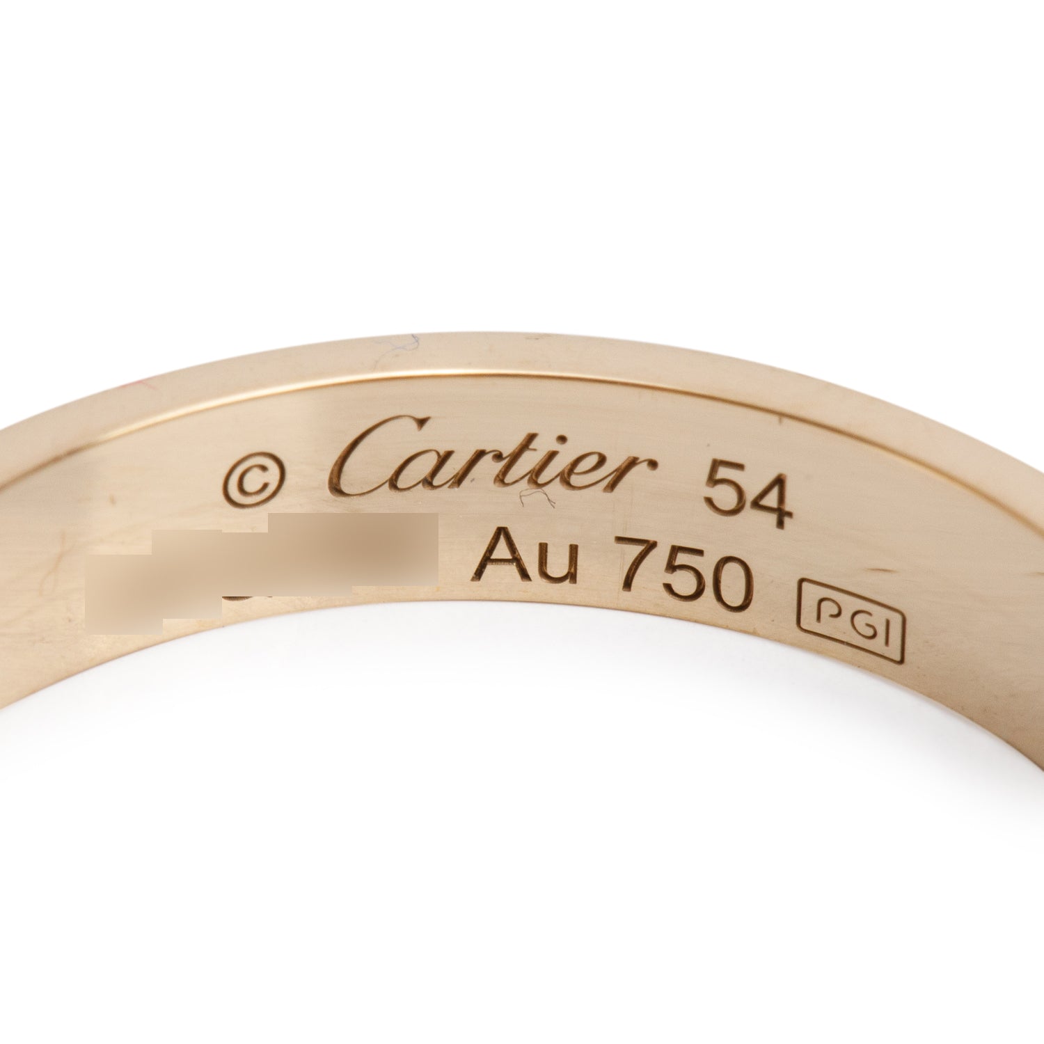 Cartier 18k Yellow Gold 3.6 mm Love Wedding Band Ring, Size 54 6.75 w/ Box, Receipt & Certificate