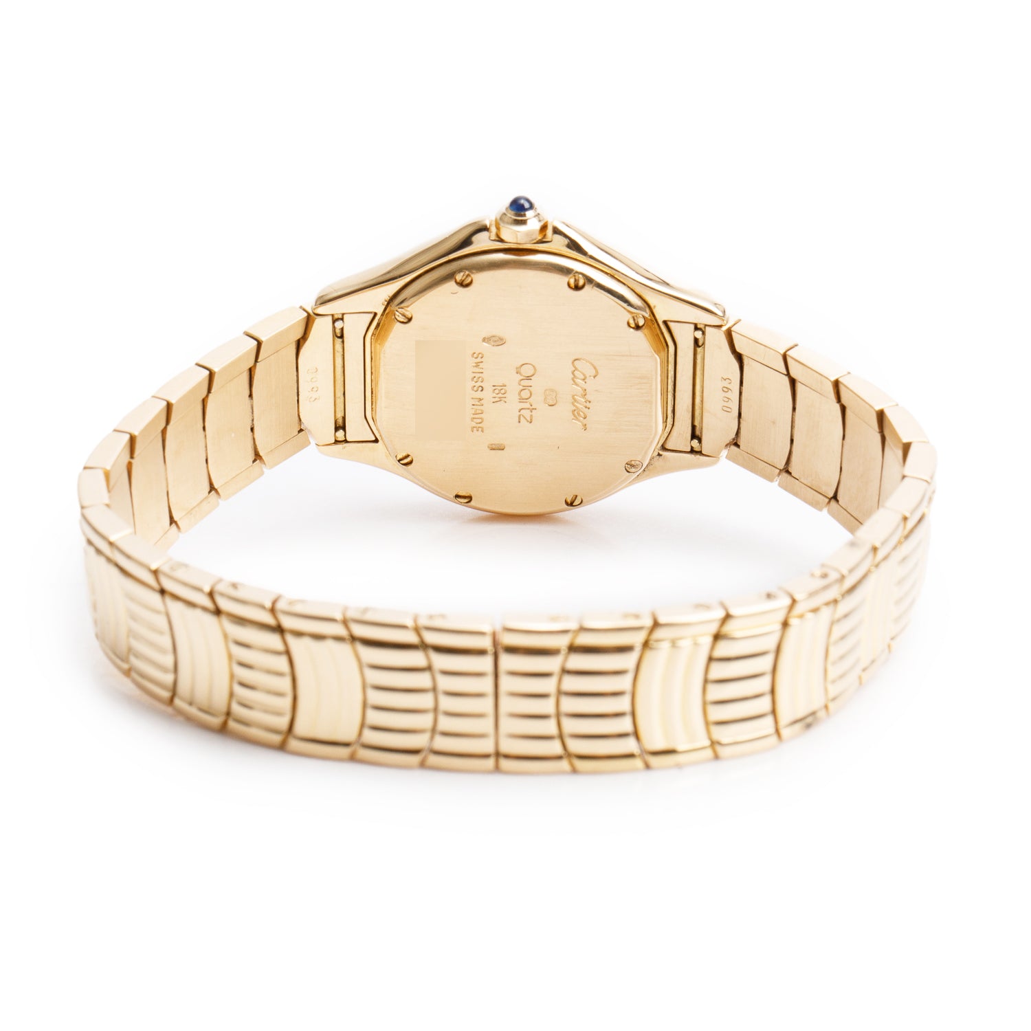 Cartier 18k Yellow Gold Cougar Figaro 26 MM Quartz Watch 1170 w/ Papers