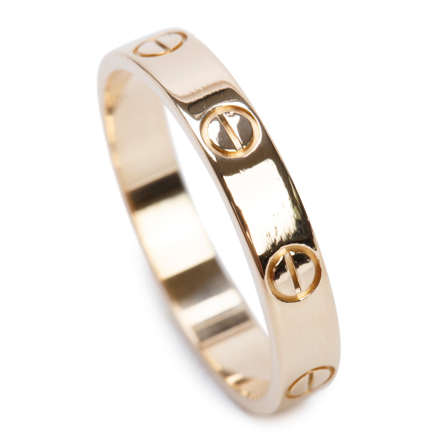 Cartier 2021 18k Yellow Gold 3.6 mm Love Wedding Band Ring, Small Model Size 57 8 w/ Box & Certificate
