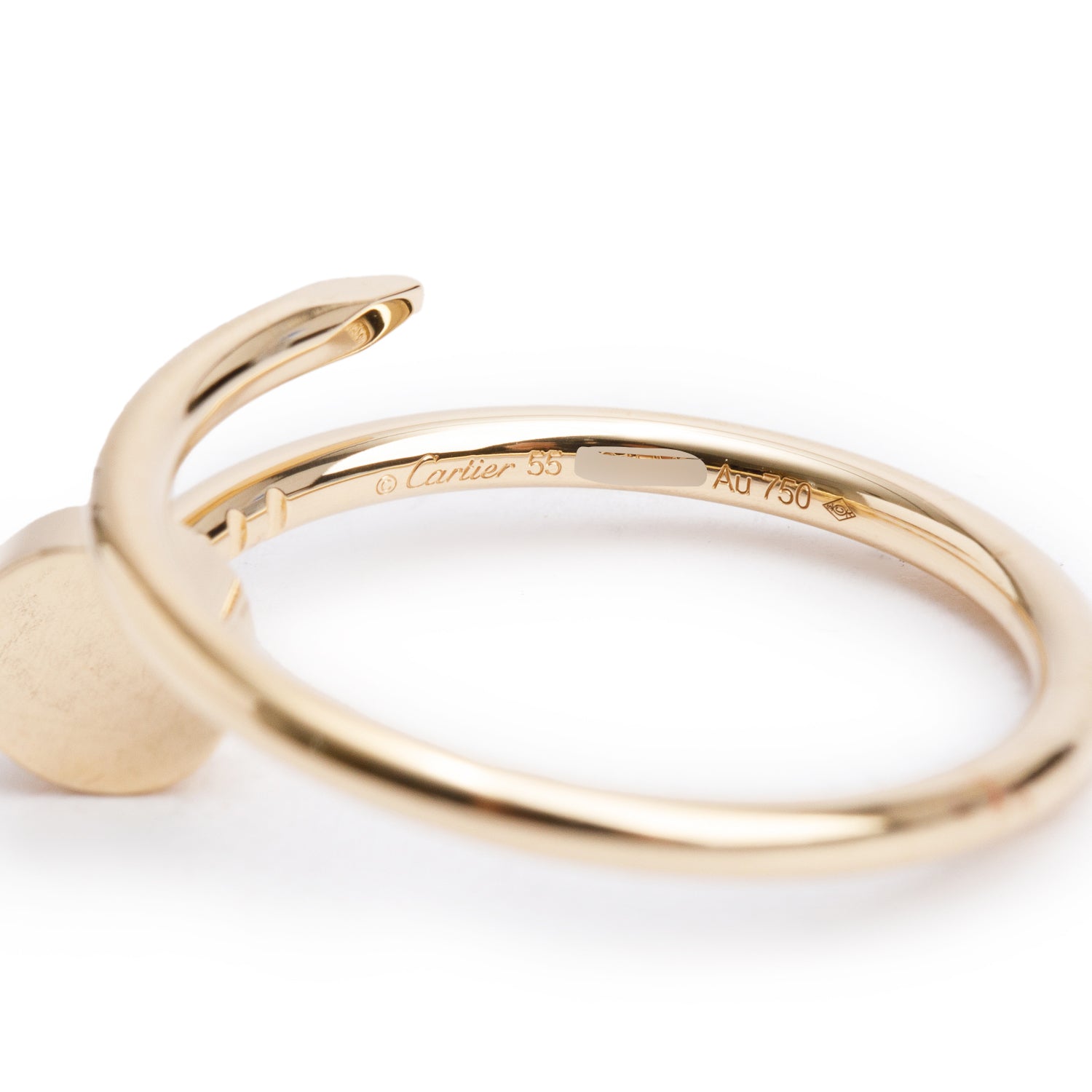 Cartier 2025 18k Yellow Gold Juste Un Clou Ring, Small Model, Size 55 7.25 w/ Box, Receipt & Certificate