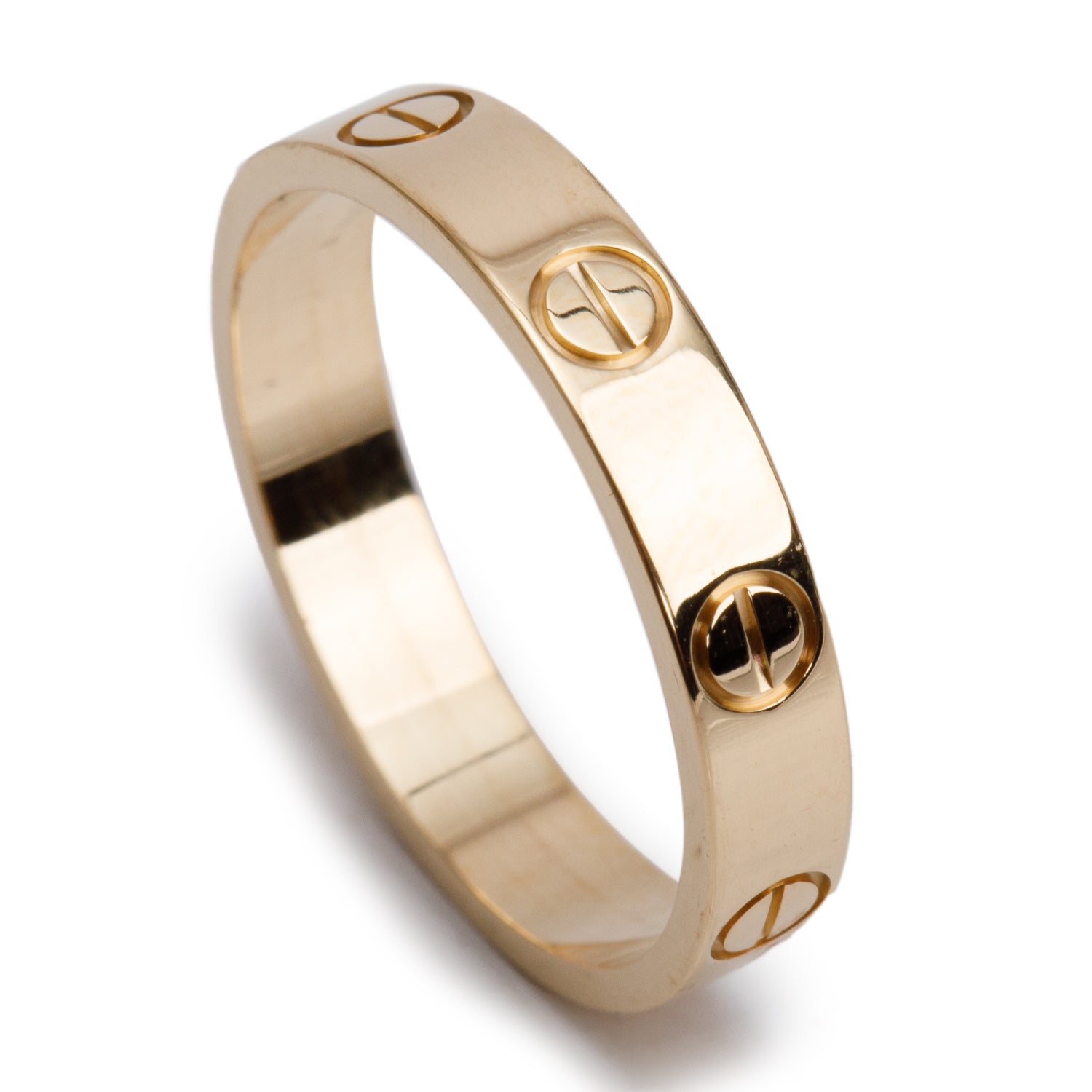 Cartier 18k Yellow Gold 3.6 mm Love Wedding Band Ring, Size 54 6.75 w/ Box, Receipt & Certificate