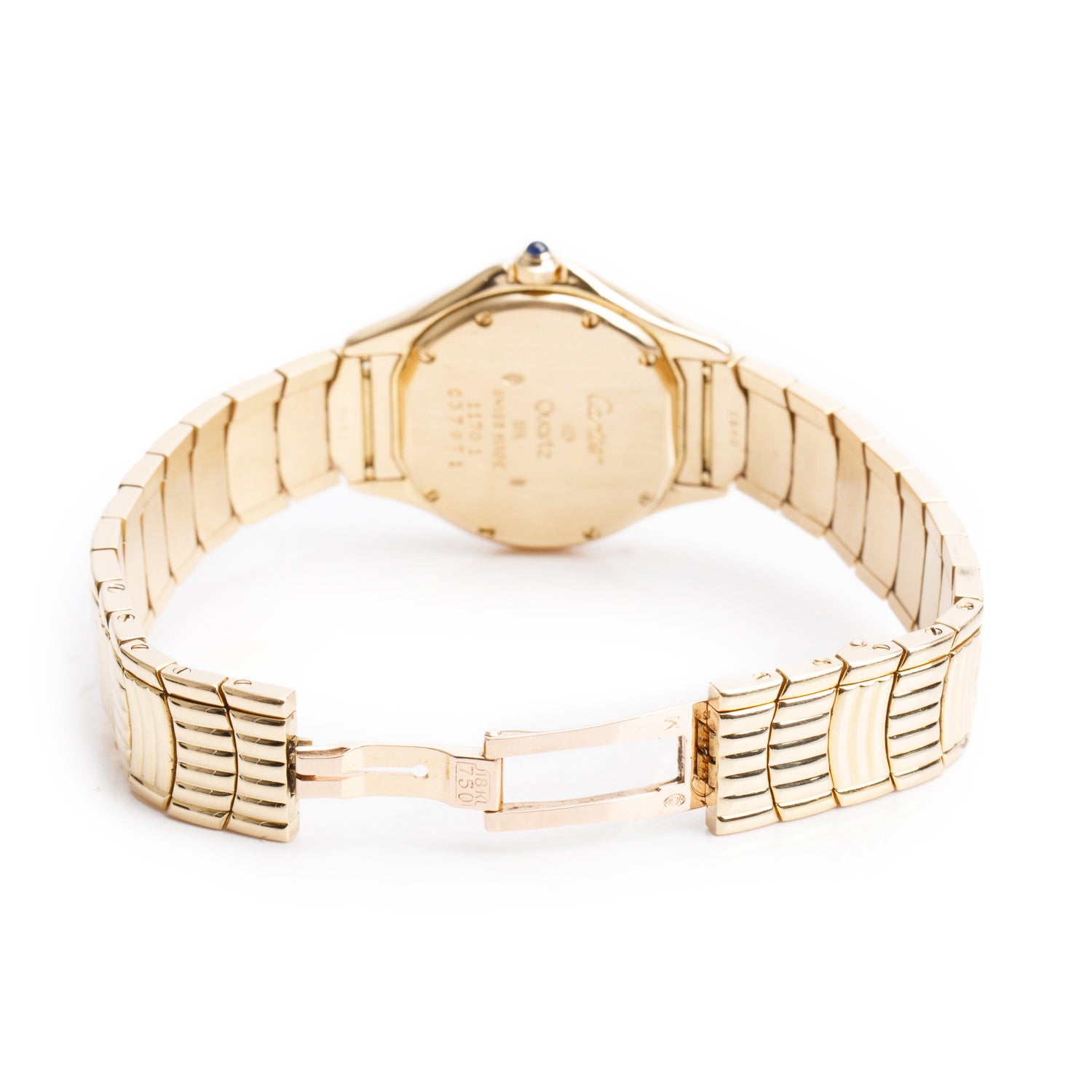 Cartier 18k Yellow Gold Cougar Figaro 26 MM Quartz Watch 1170 w/ Papers