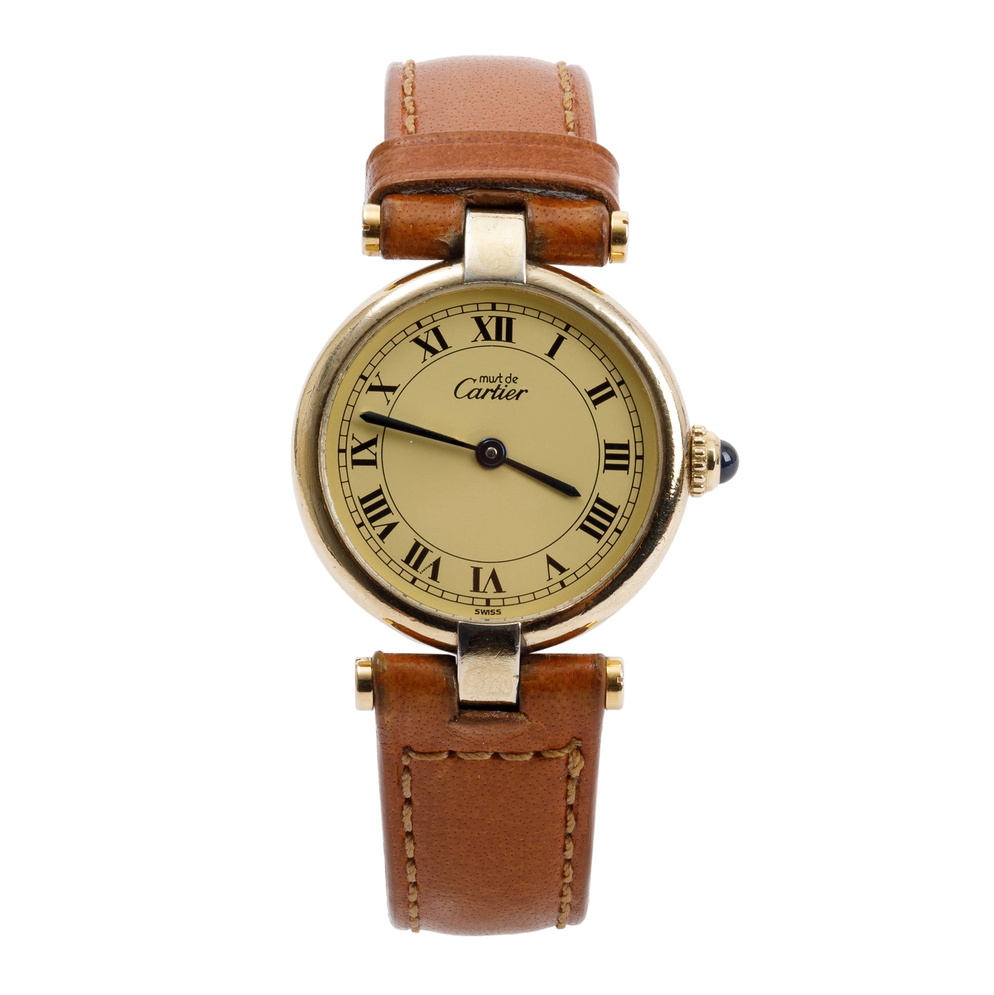 Cartier Argent Must De Cartier Vendome 24 MM Watch w/ Box & Certificate