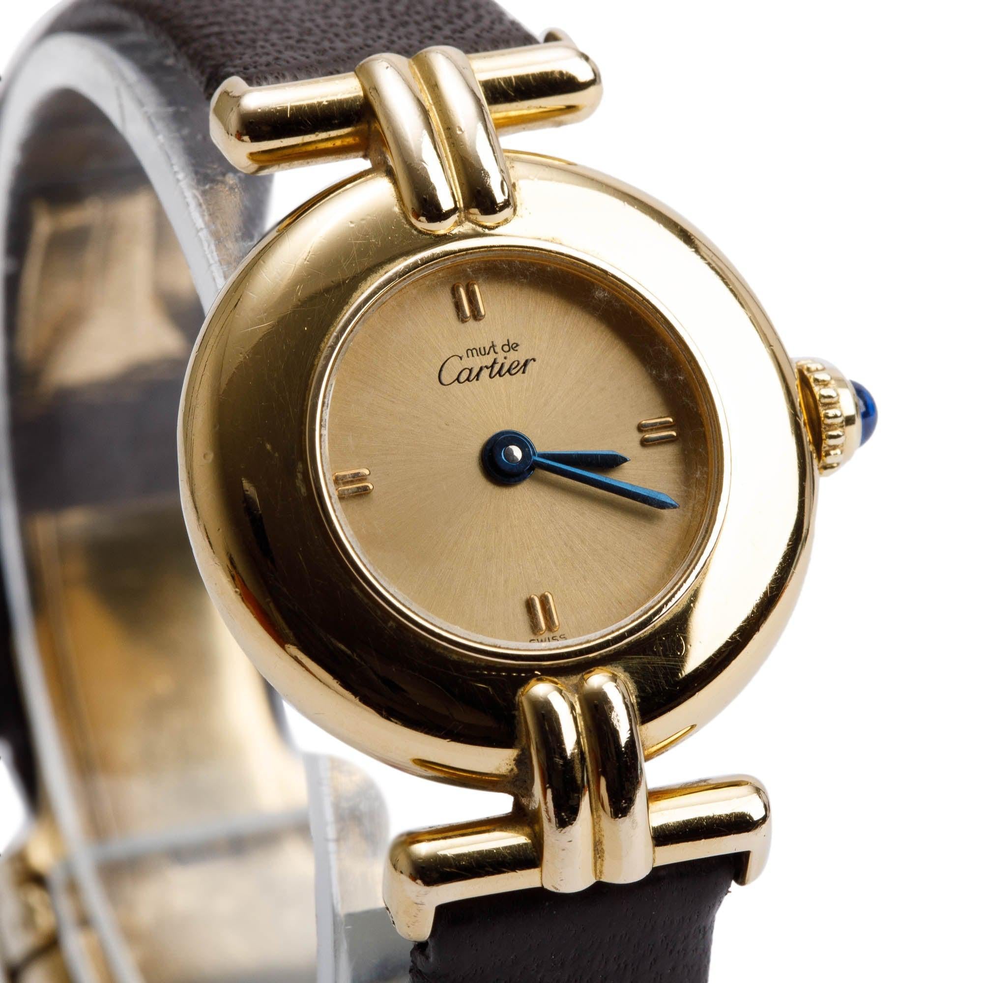 Cartier Argent Vermeil Must De Cartier Colisee 24 MM Watch