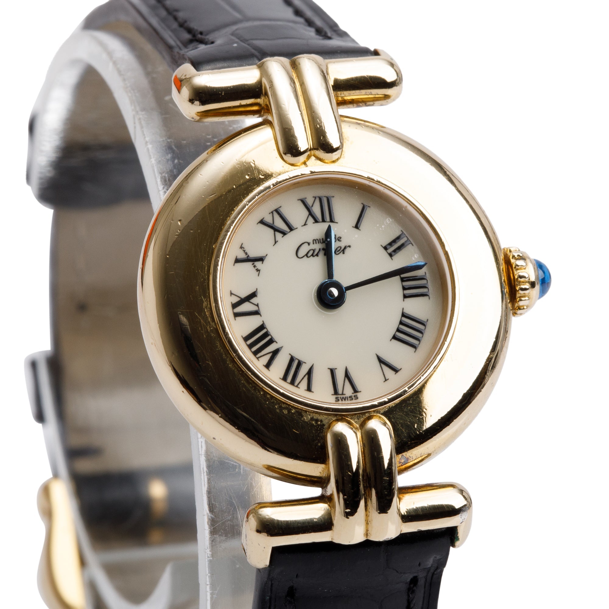 Cartier Argent Vermeil Must De Cartier Colisee 24 MM Watch w/ Box & Certificate