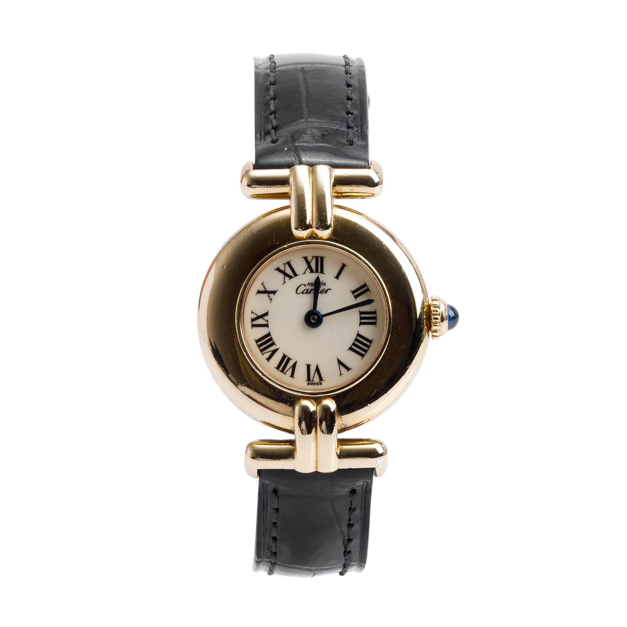 Cartier Argent Vermeil Must De Cartier Colisee 24 MM Watch w/ Box & Certificate