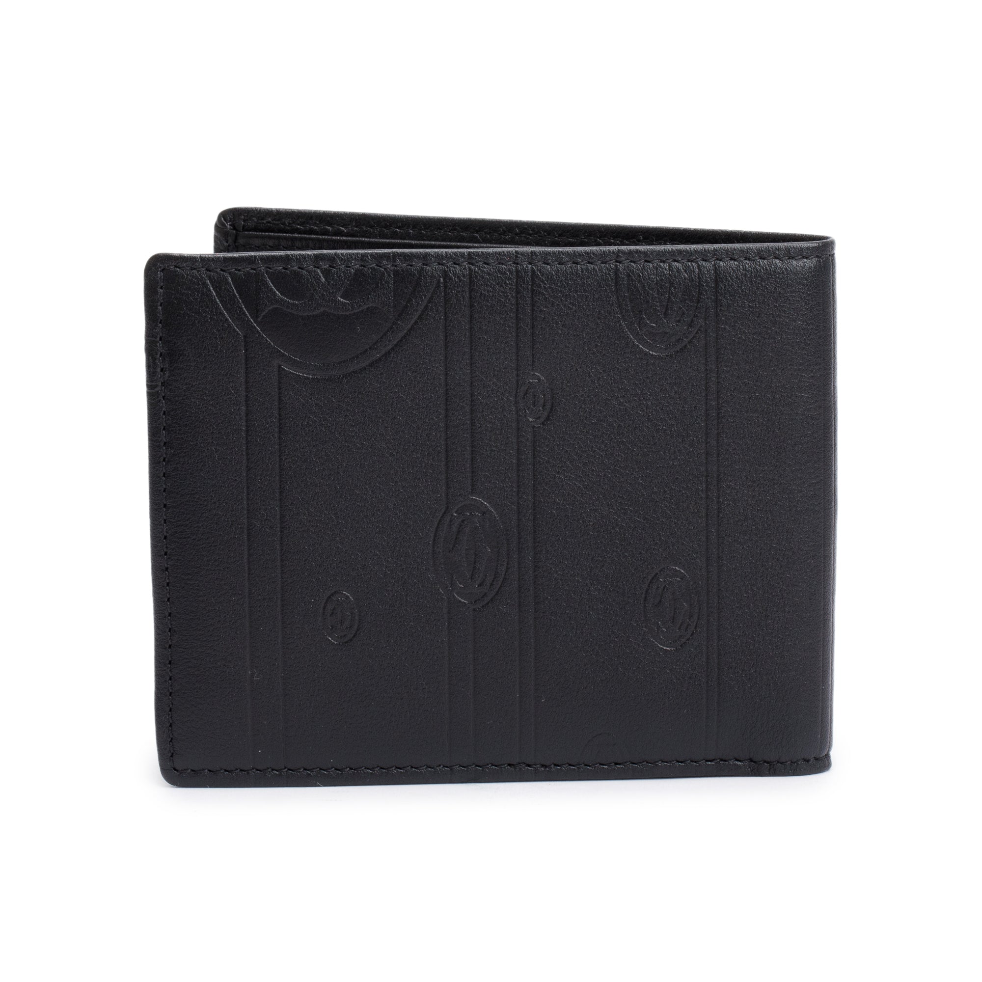 Cartier Black Calfskin Leather Must De Cartier Bifold Wallet