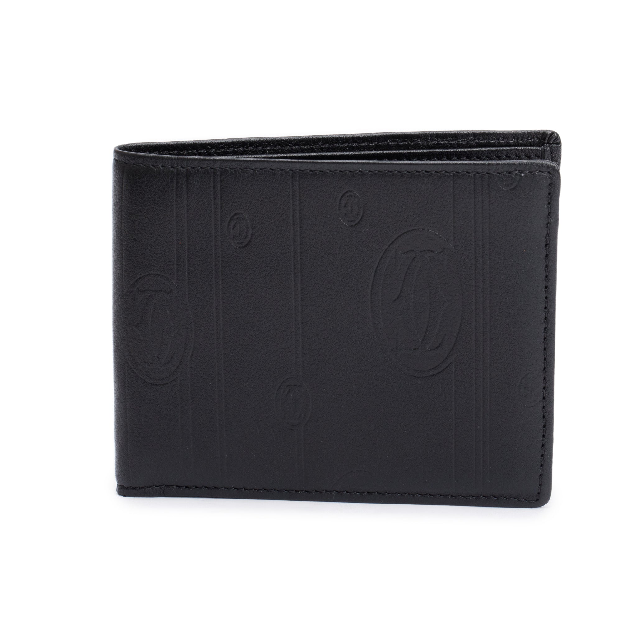 Cartier Black Calfskin Leather Must De Cartier Bifold Wallet