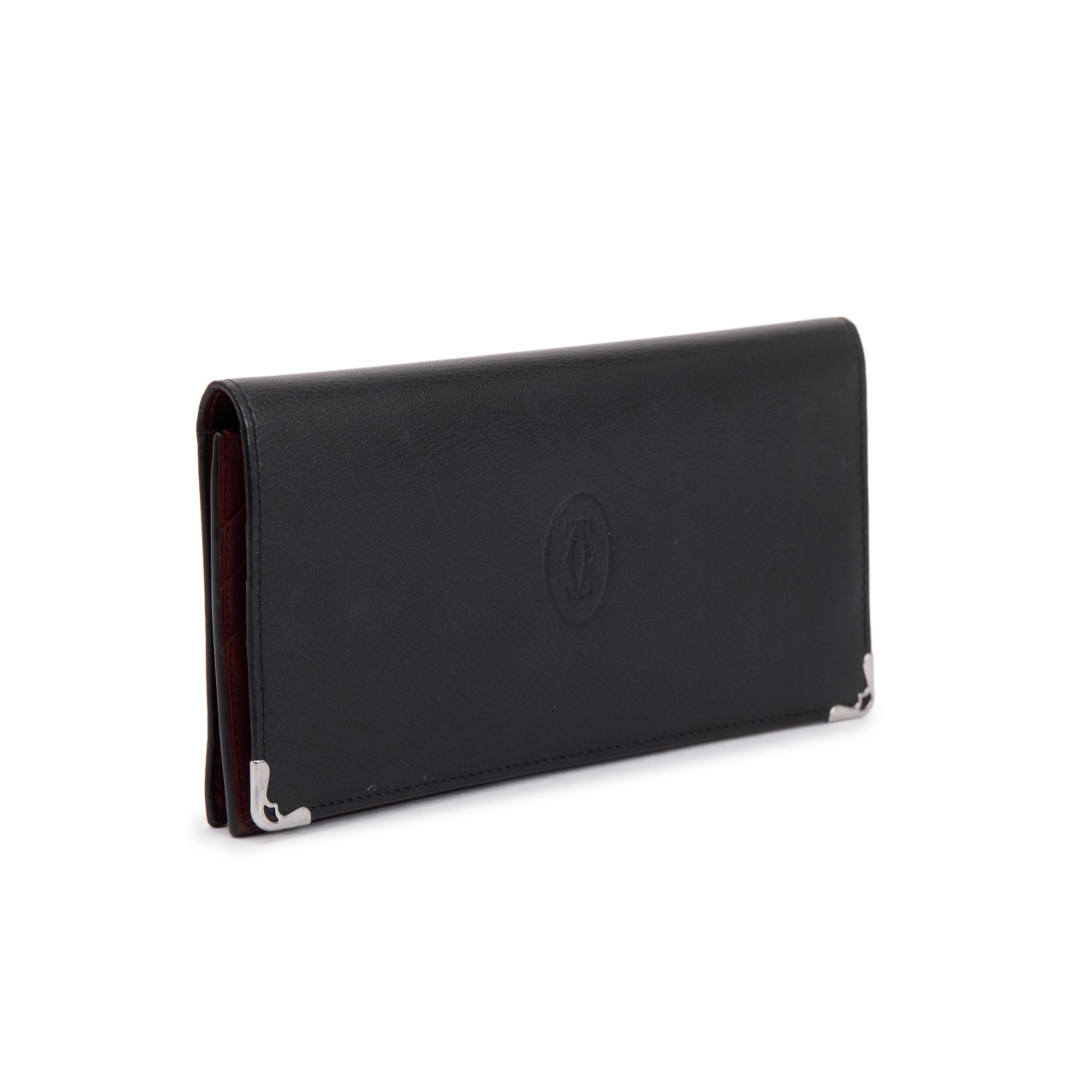 Cartier Black Calfskin Leather Must De Cartier International Wallet w/ Box & Authenticity Card