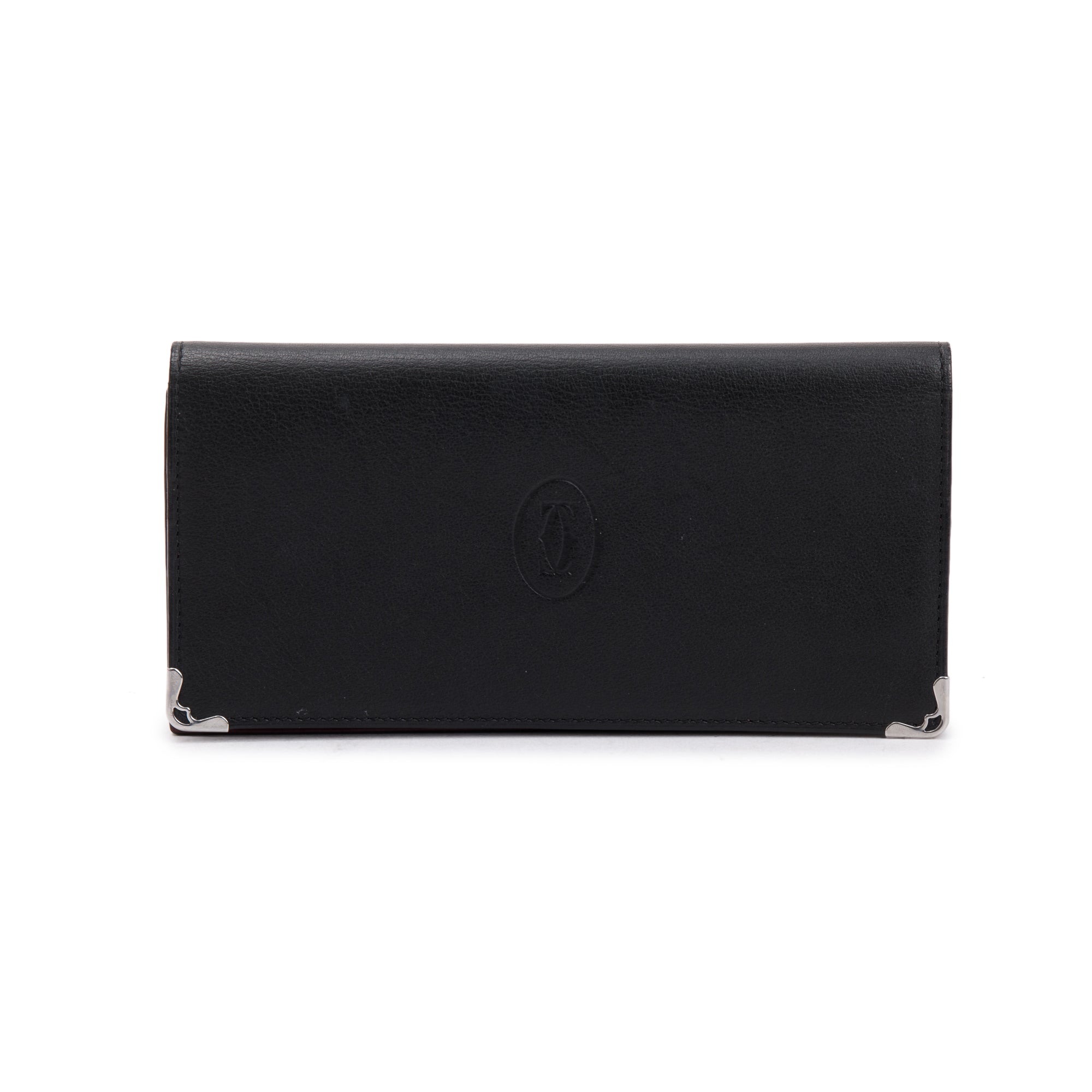 Cartier Black Calfskin Leather Must De Cartier International Wallet w/ Box & Authenticity Card