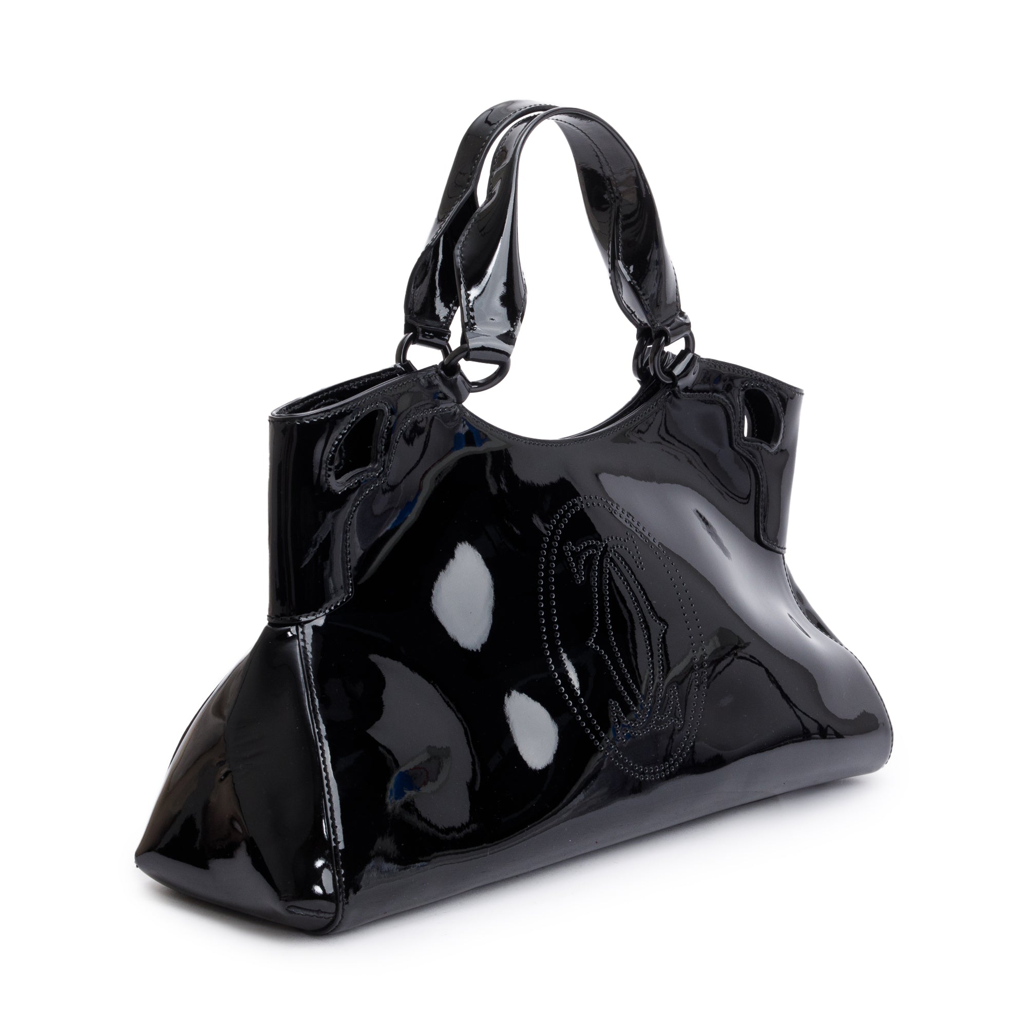 Cartier Black Patent Leather Medium Marcello De Cartier Tote