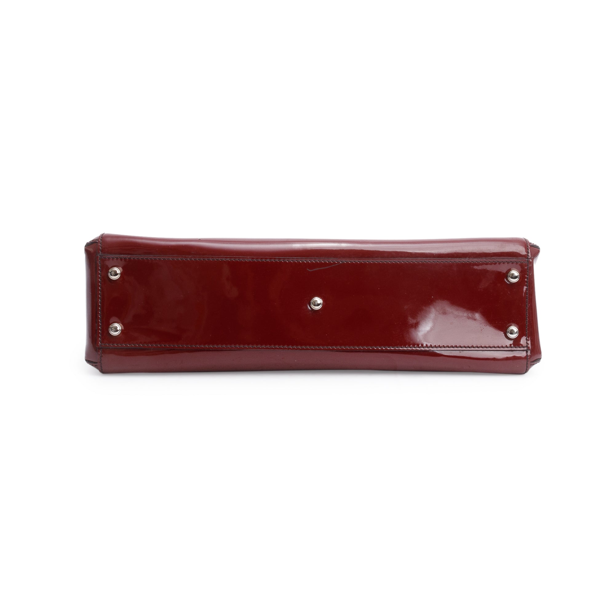 Cartier Burgundy Patent Leather Medium Marcello De Cartier Tote