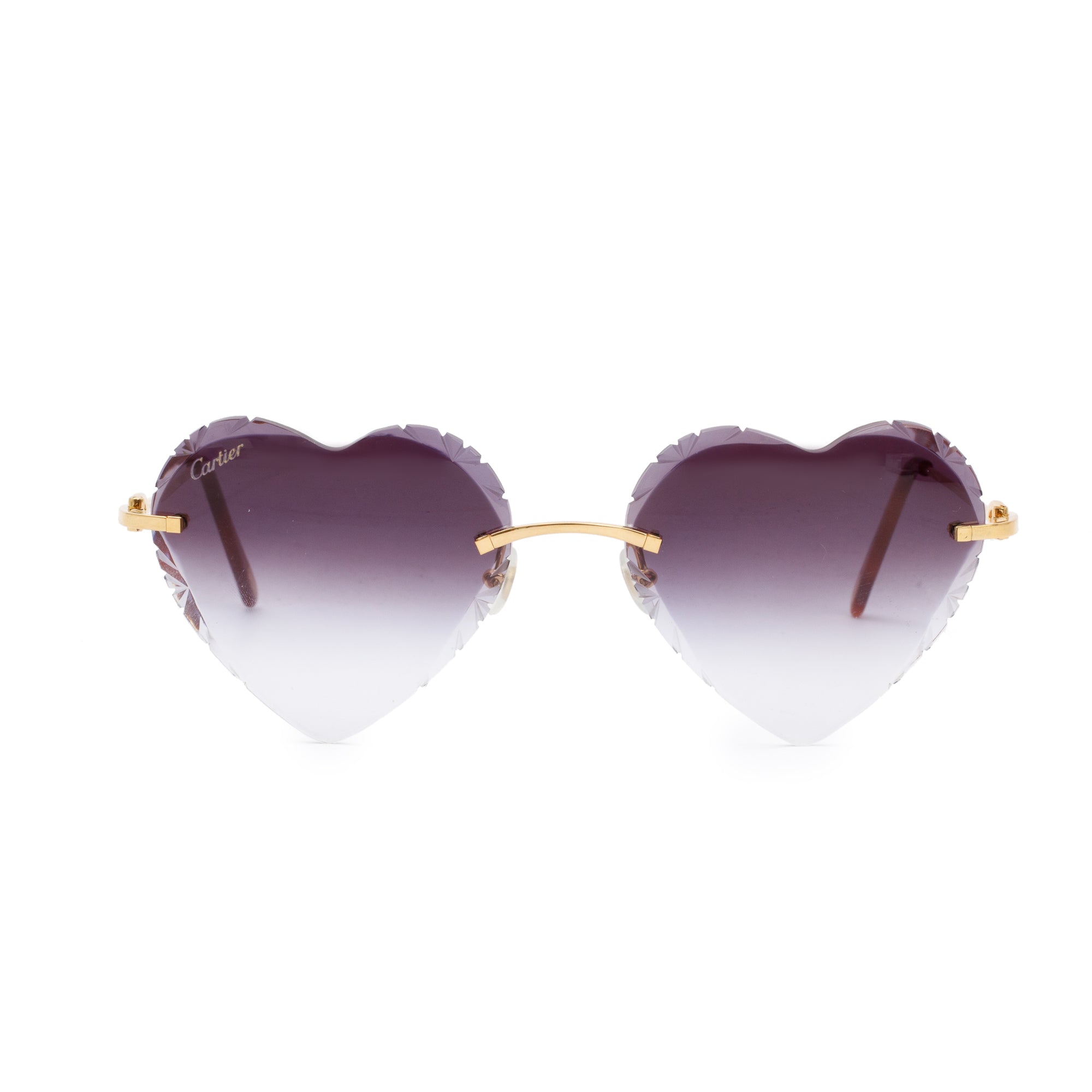 Cartier CT00500 Rimless Heart Diamond Cut Sunglasses