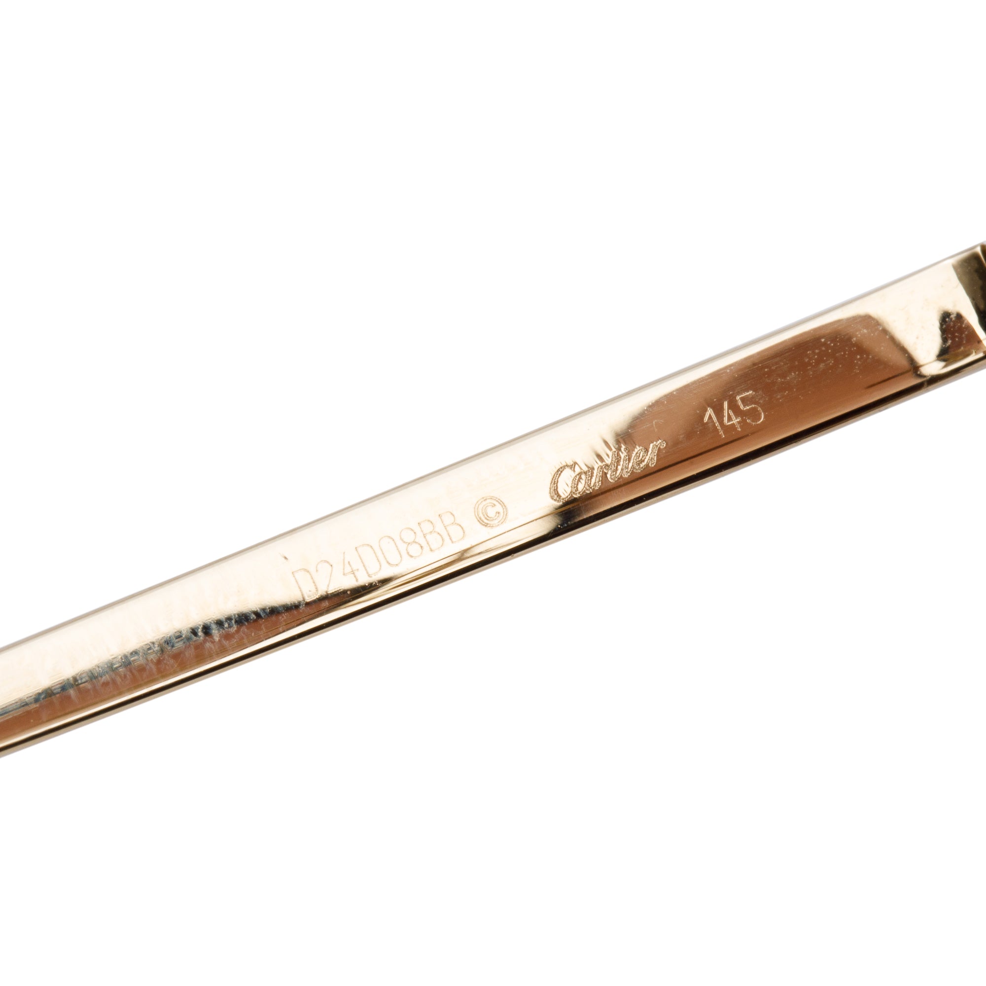 Cartier CT0147S Gold-Plated Metal Burgundy Acentate Panthere De Cartier Sunglasses w/ Case