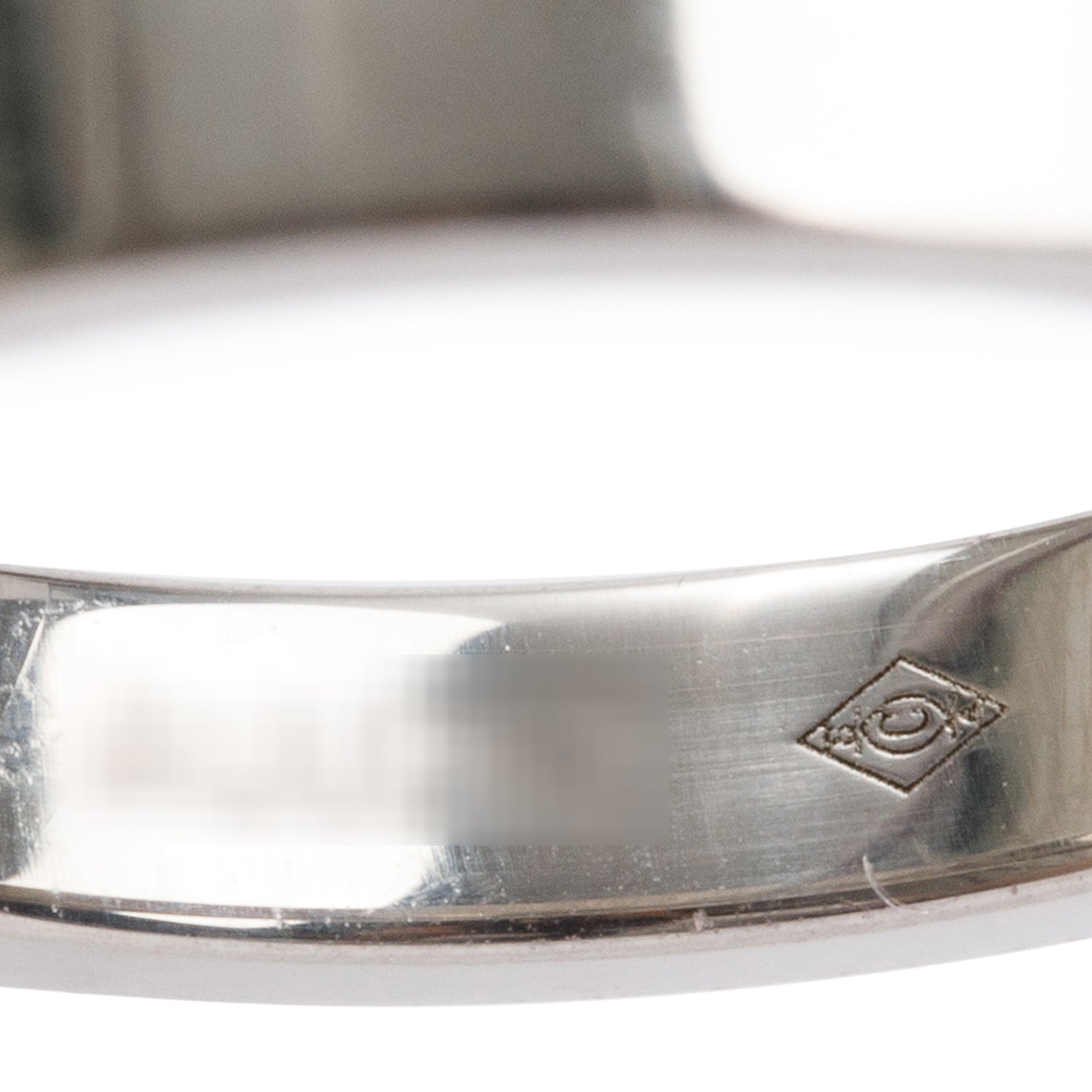 Cartier Platinum C de Cartier Diamond 3MM Wedding Band Ring, Size 48 4.5