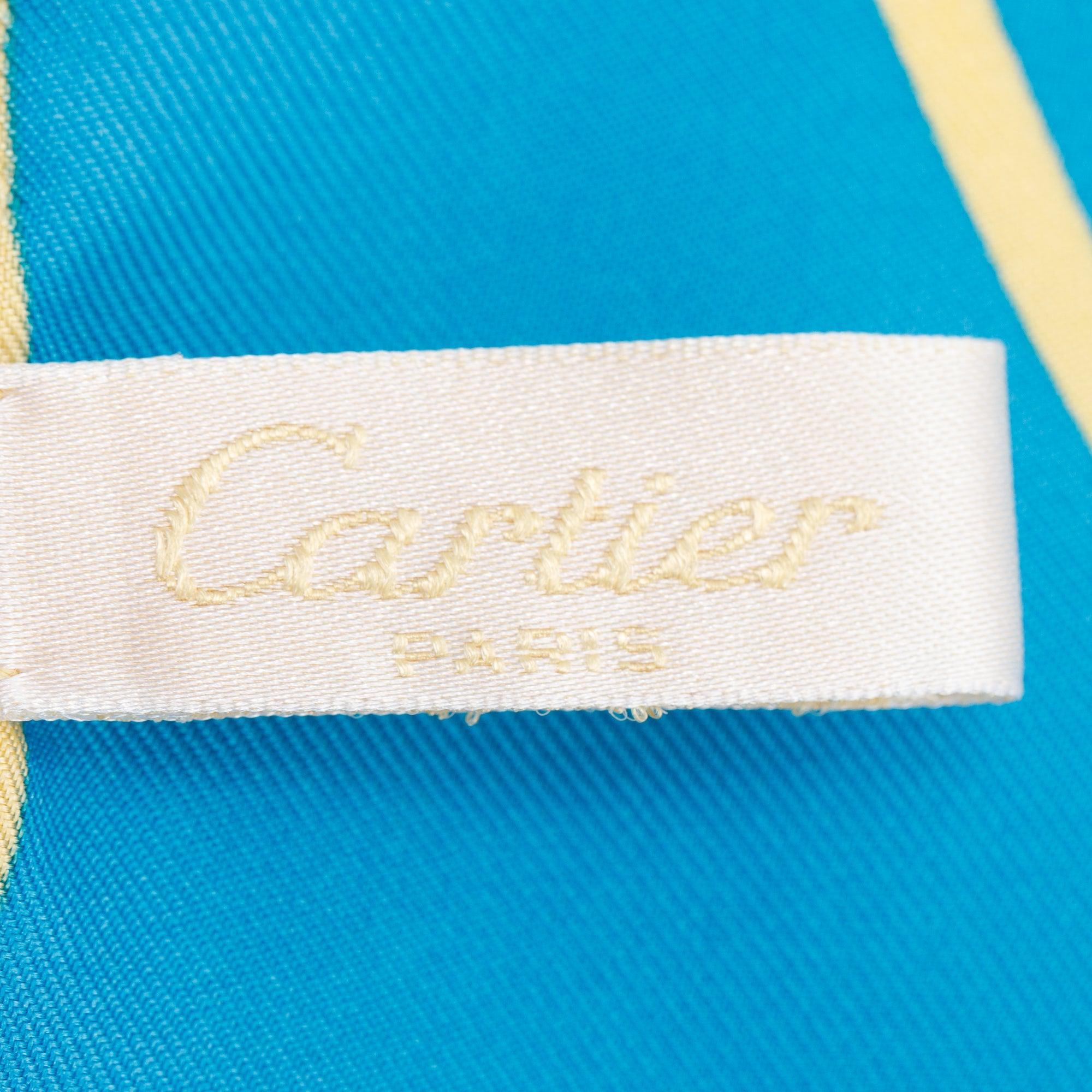 Cartier Printed Silk Scarf 90 w/ Box