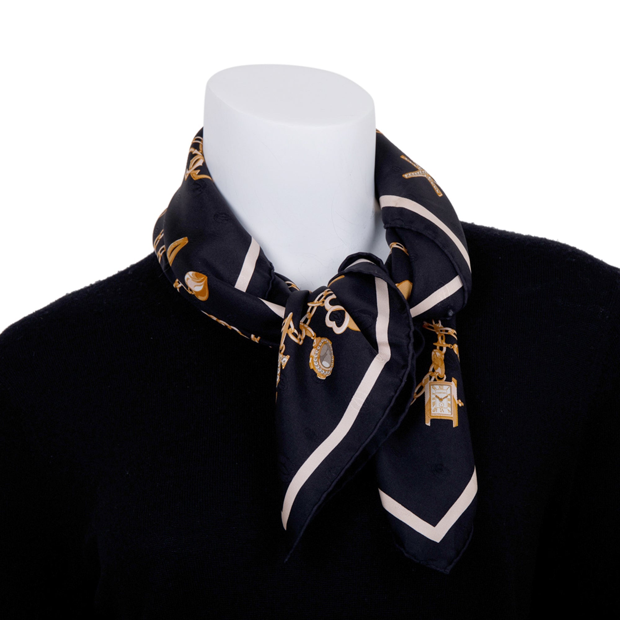 Cartier Printed Silk Scarf w/ Box & Authenticity Card