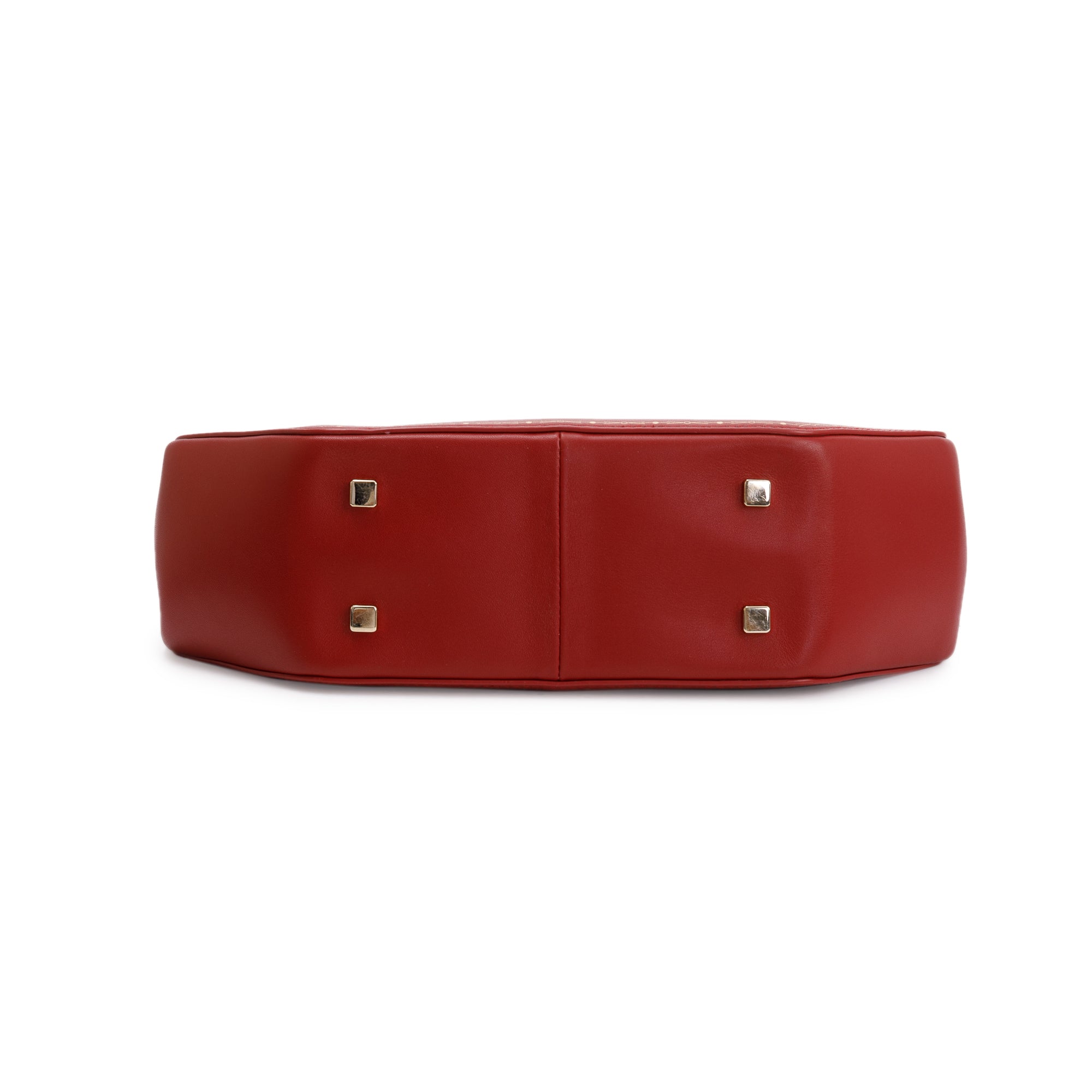 Cartier Red Calfskin Leather Guirlande De Cartier Top Handle Bag w/ Strap
